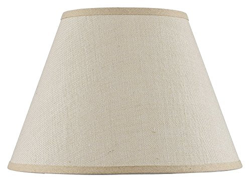 Cal Hardback Burlap Shade Lamp, Light Tan Fabric, 11.5inx16inx16in, Model CALSH-8111-16S