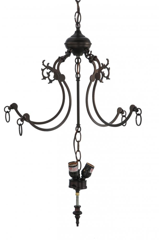 Meyda Tiffany Lamp Base and Fixture Hardware, Model 145488, Bronze/Dark Glass