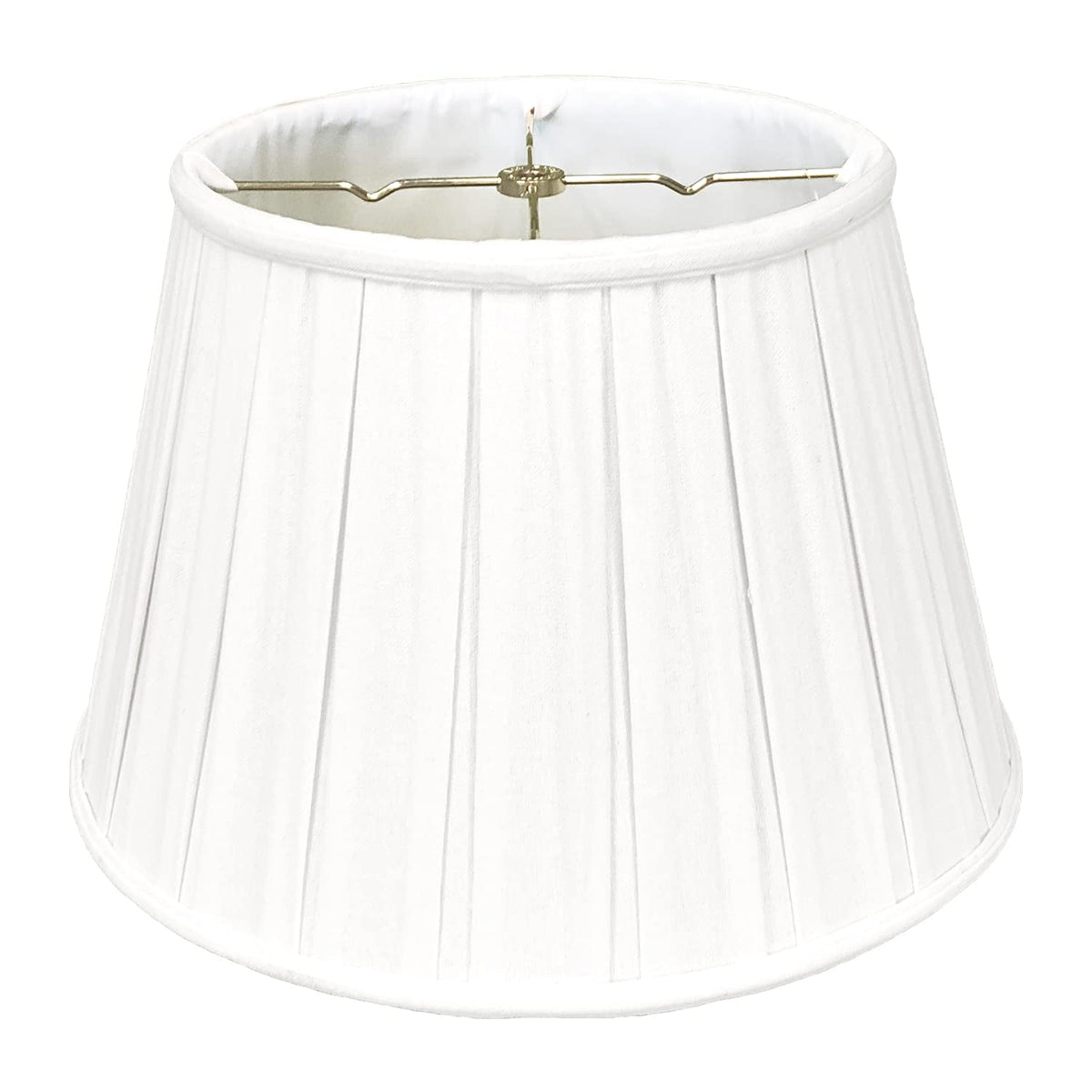 Royal Designs Empire English Pleat Basic Lamp Shade, Linen White, 10 x 14.5 x 10