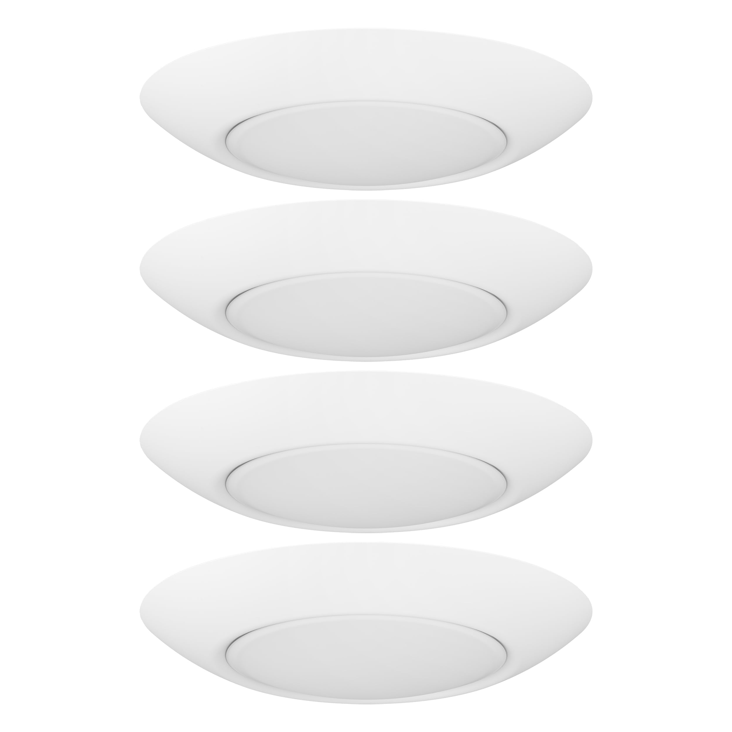 Getinlight 7.5-Inch Led Disk Lights, Dimmable Surface Mount, 5 Color Temperature Selection, 4-Pack, Matte White, Etl Listed, In-