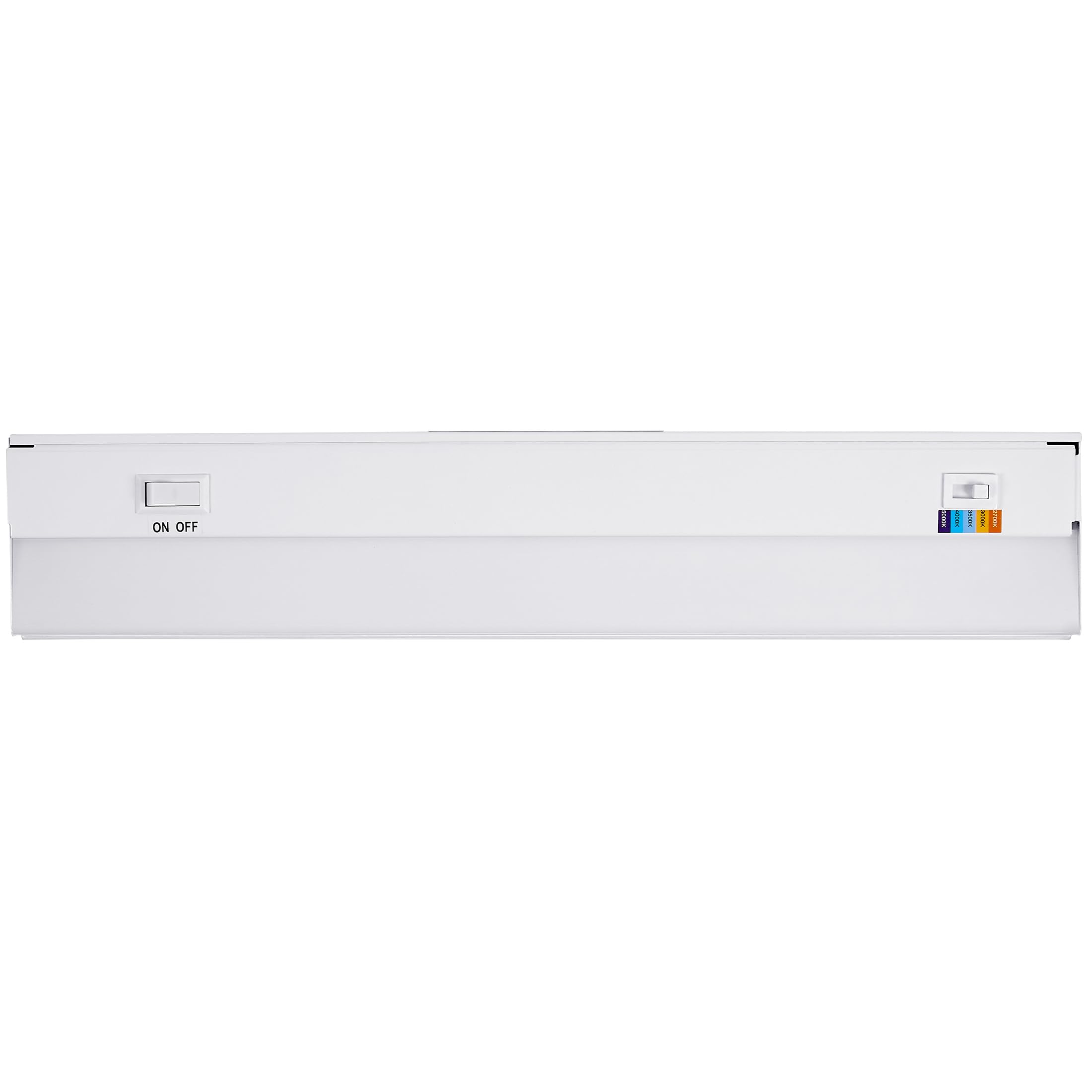 Maxxima LED Under Cabinet Light, 18 Inch, 750 Lumens, 5 CCT Color Temp, White, Model MSL-189003, Hardwired, On/Off Switch