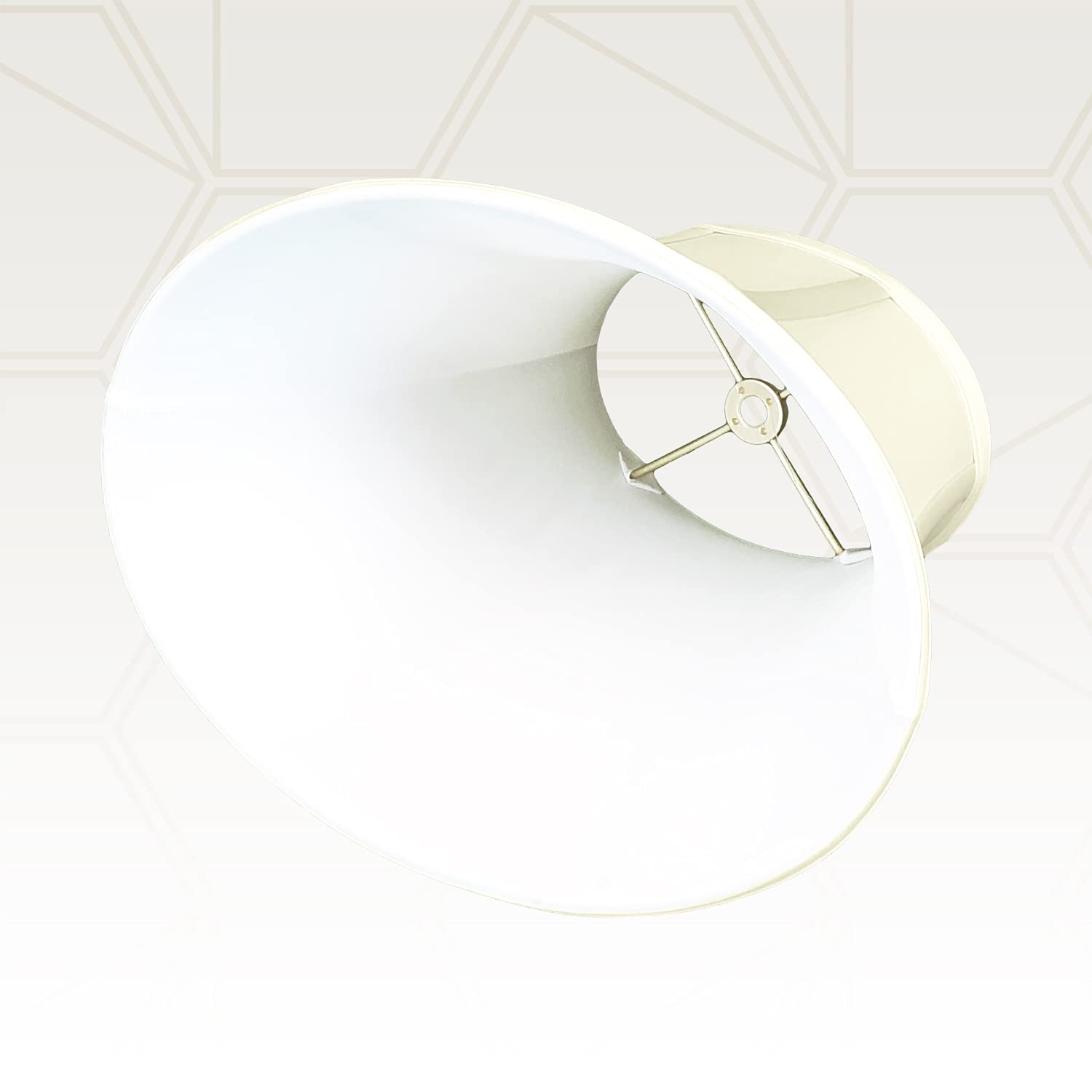 Royal Designs Oval Flare Bottom Outside Corner Basic Lamp Shade, Eggshell, (10.5 X 7.5)&quot; X (18 X 14)&quot; X 13&quot;, Bs-725-18Eg