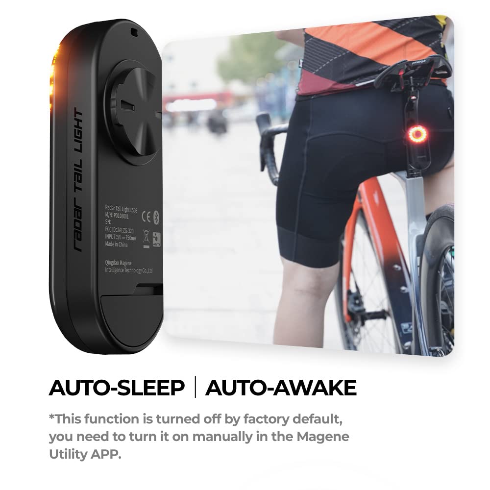 Magene L508 Bike Radar Tail Light, Smart Rear View Radar Taillight Compatible With Some Bike Computers And Watches, Support Utility App Display