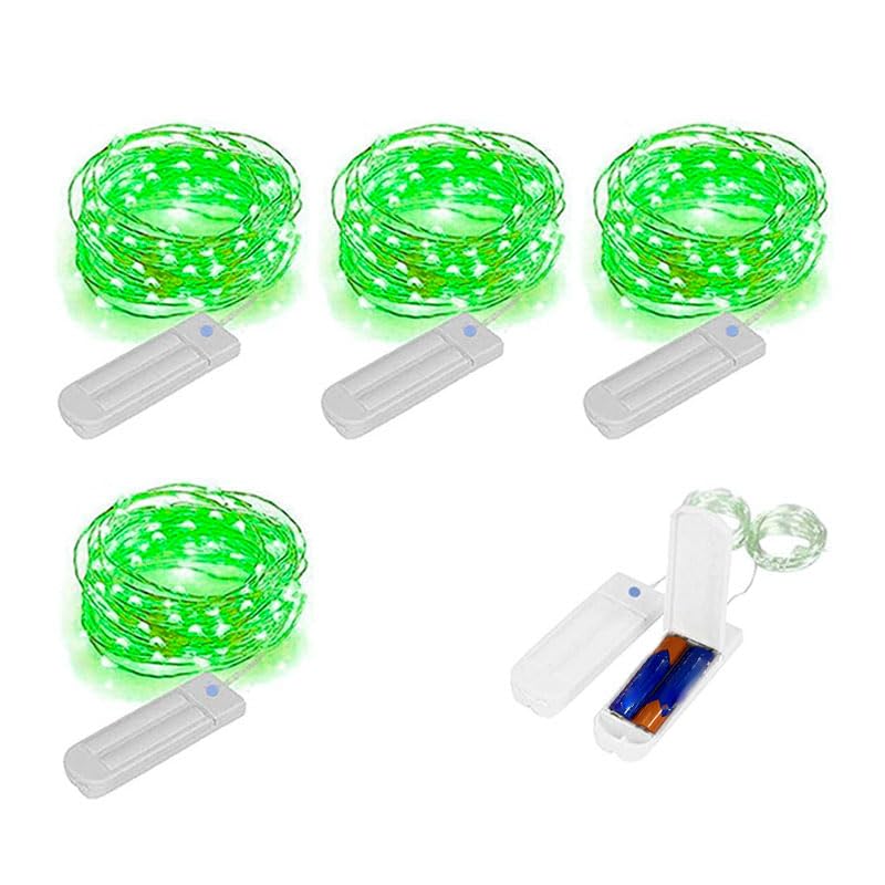 St.Patrick S Day Fairy String Lights  8.2Ft 50 Led Fairy Lights With Timer  8 Modes Battery Operated Fairy Lights  4 Pack Mini Led String Lights For Diy Wedding Bedroom Mason Jar Christmas Decoration