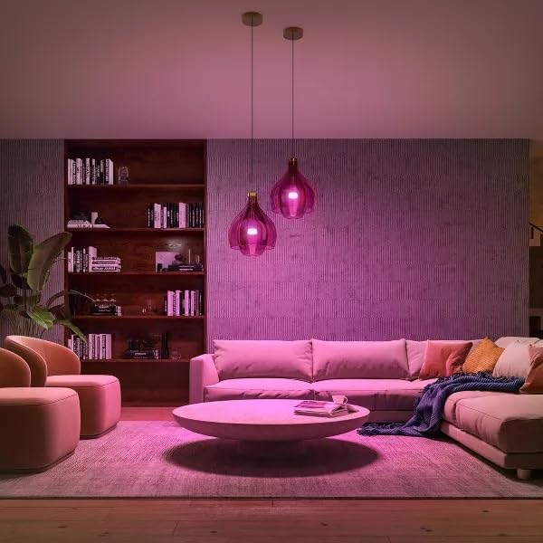 Philips Hue Color 75W A19 Smart Led Bulb 2Pk + Hue Bridge - White And Color Ambiance