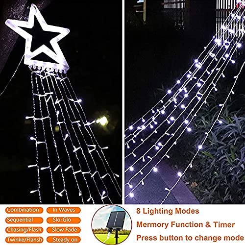 Qulist 317 Led Christmas Star Lights, 16.4Ft Waterproof String Lights For Holiday Decor, White