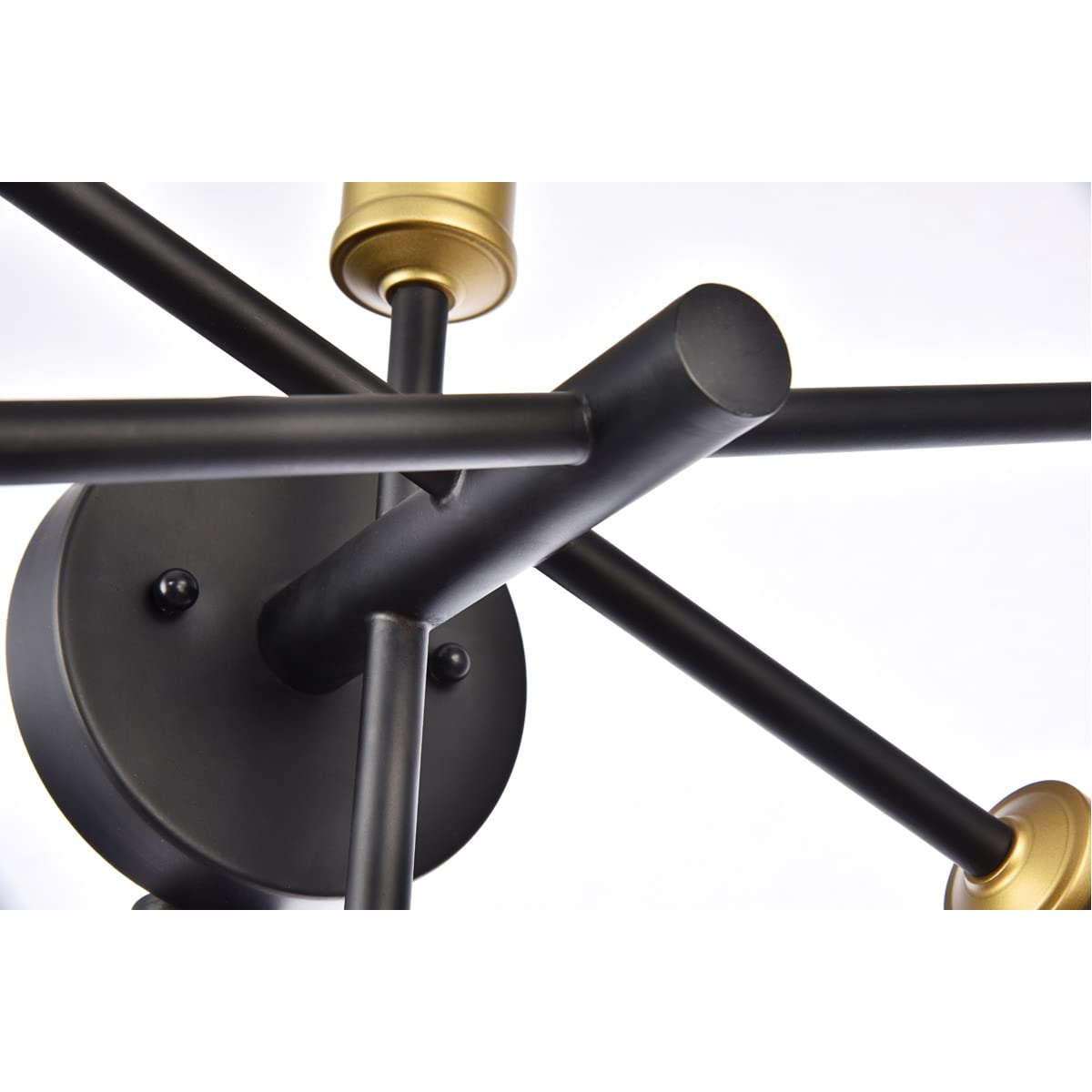 Elegant Lighting LD8003W24 Axel 5 Light 9-7/8'' Tall Wall Sconce  Black/Brass