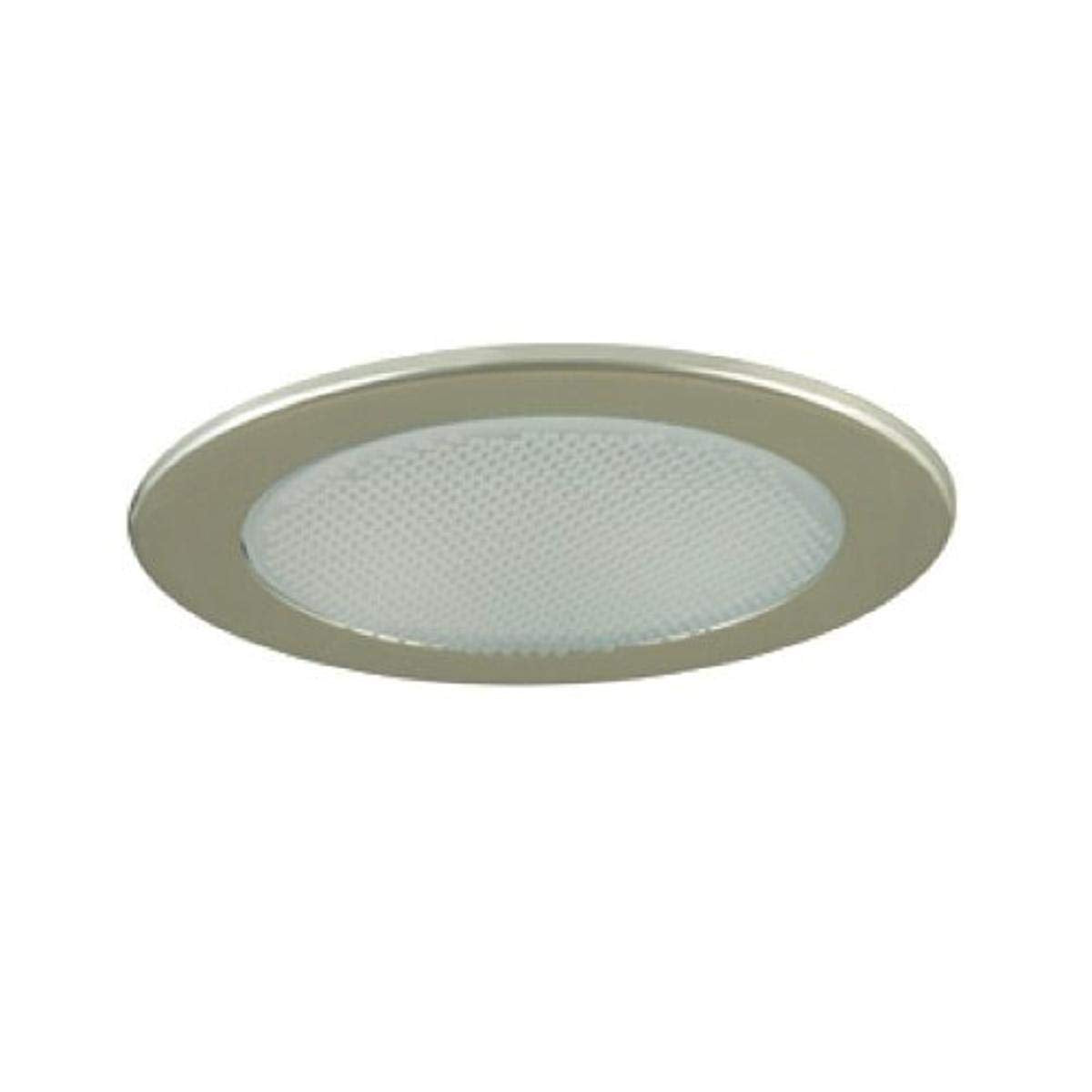 Jesco Lighting TM412ST Recessed Light, 4-Inch Albalite Glass, Satin Chrome Finish