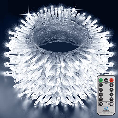 Hezbjiti Christmas String Lights Outdoor, 394Ft 1000 Led 8 Lighting Modes Christmas Fairy Lights With Remote And Timer For Home,