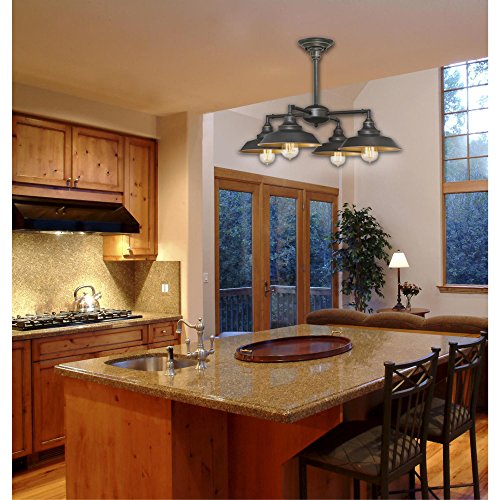 Westinghouse 6345000 Four-Light Indoor Iron Hill Chandelier, 4, Oil Rubbed Bronze With Highlights