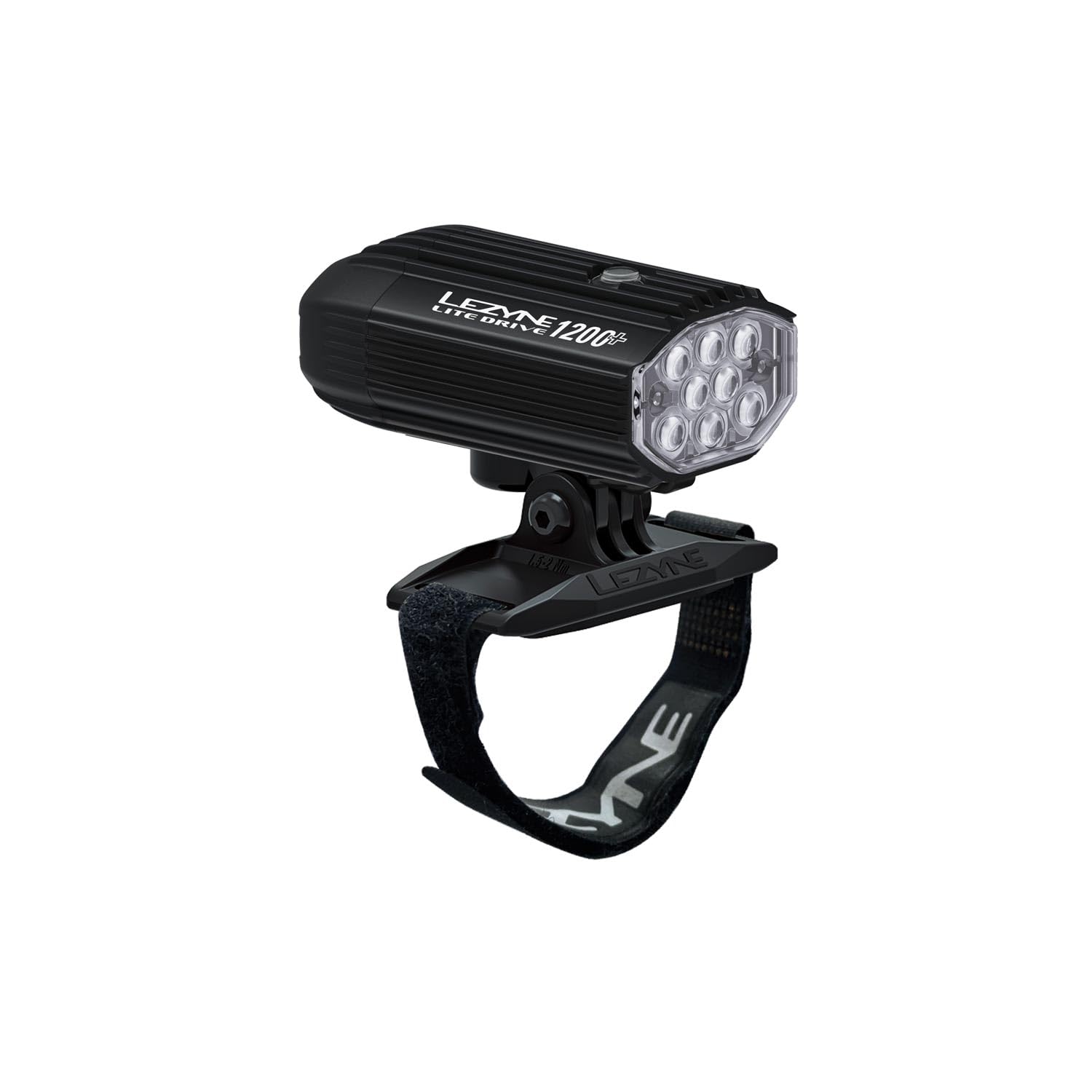 LEZYNE Helmet Lite Drive 1200+ Front USB-C Rechargeable Low-Profile Road Mountain Gravel Bike Bicycle Cycling Light, 1 200 Lumens | Includes GoPro Style Mount | CNC-machined Aluminum Construction