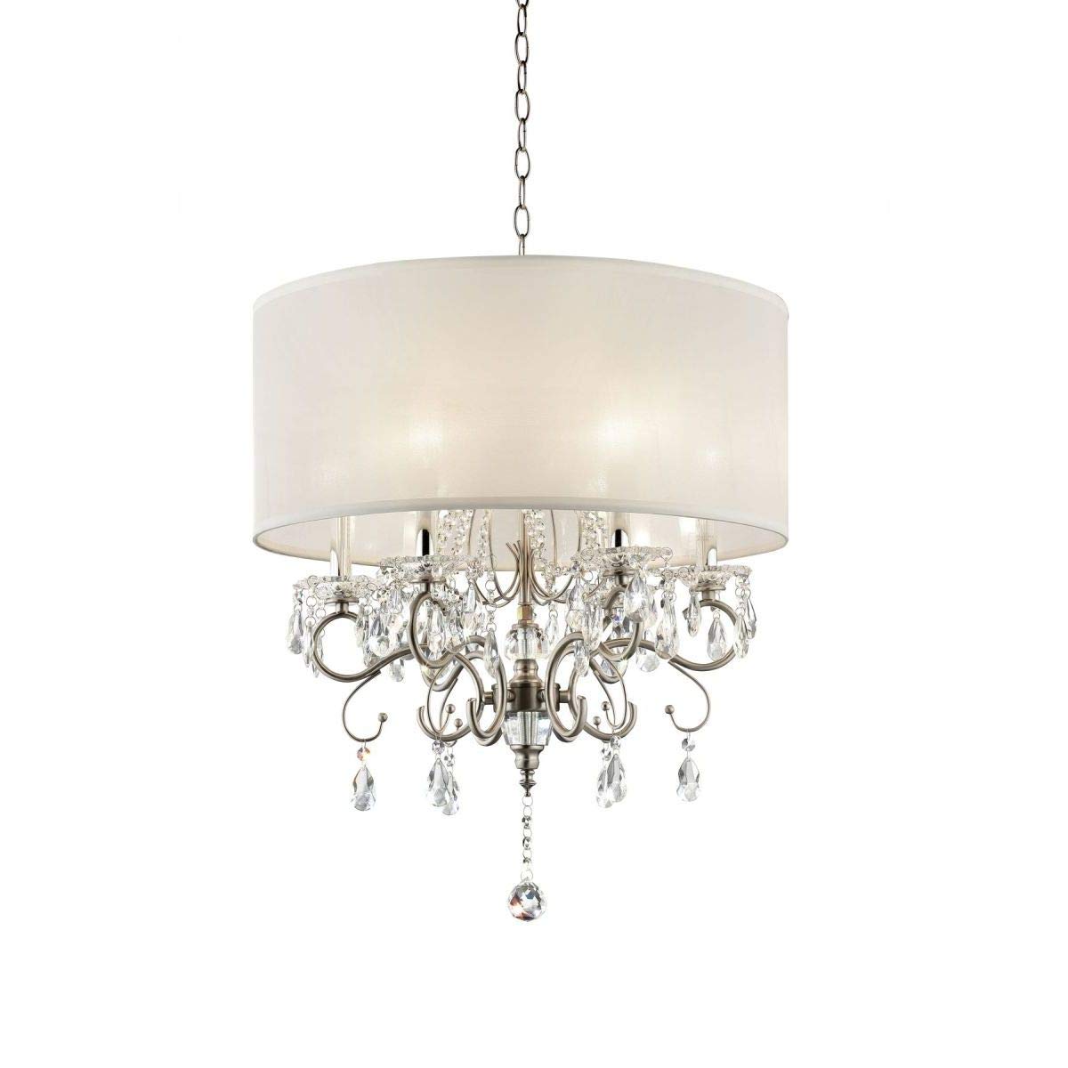 Ok-5109H 21-Inch Crystal Silver Chandelier