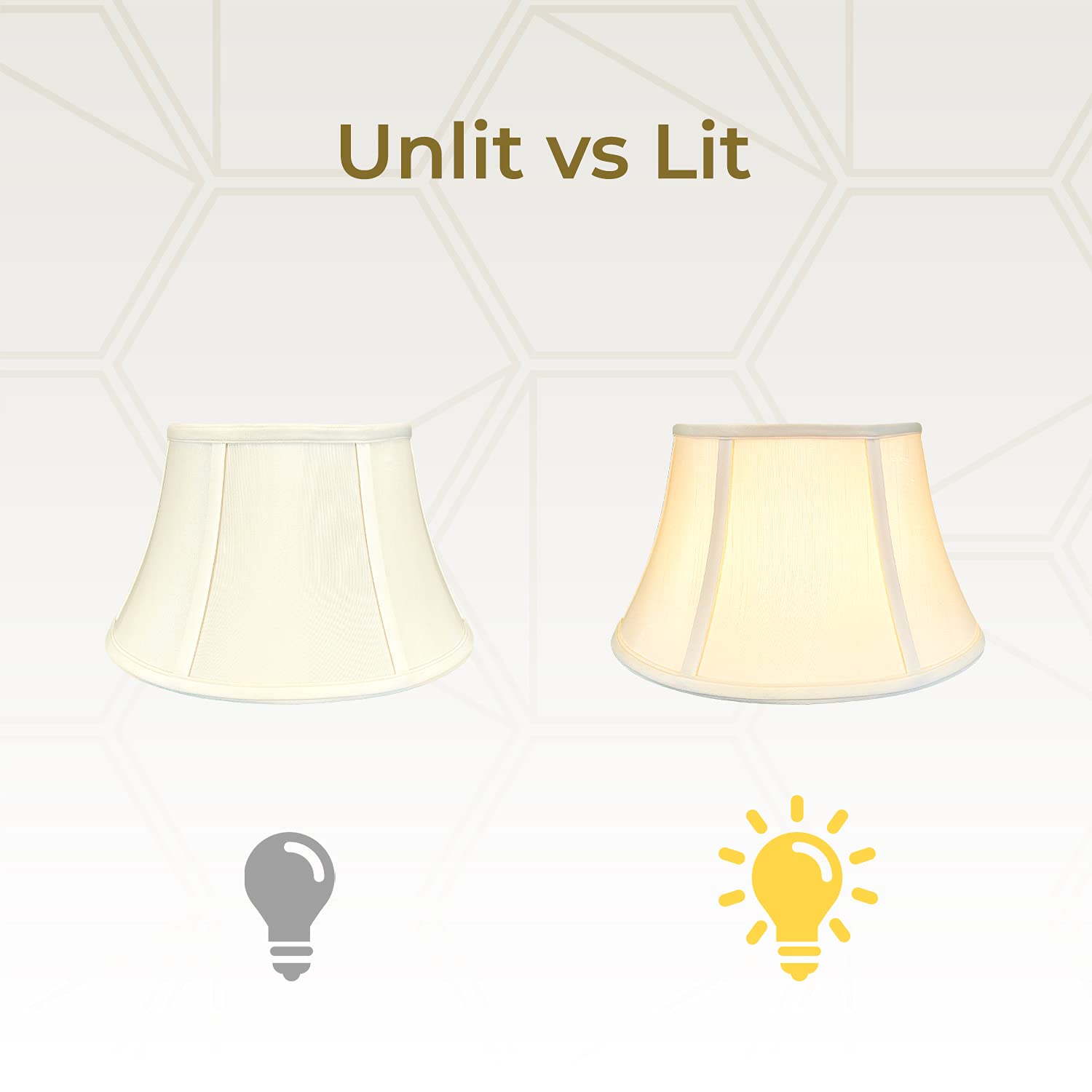 Royal Designs Shallow Drum Bell Billiotte Lamp Shade, Eggshell, 13 X 19 X 11.26 (Bs-711-19Eg)