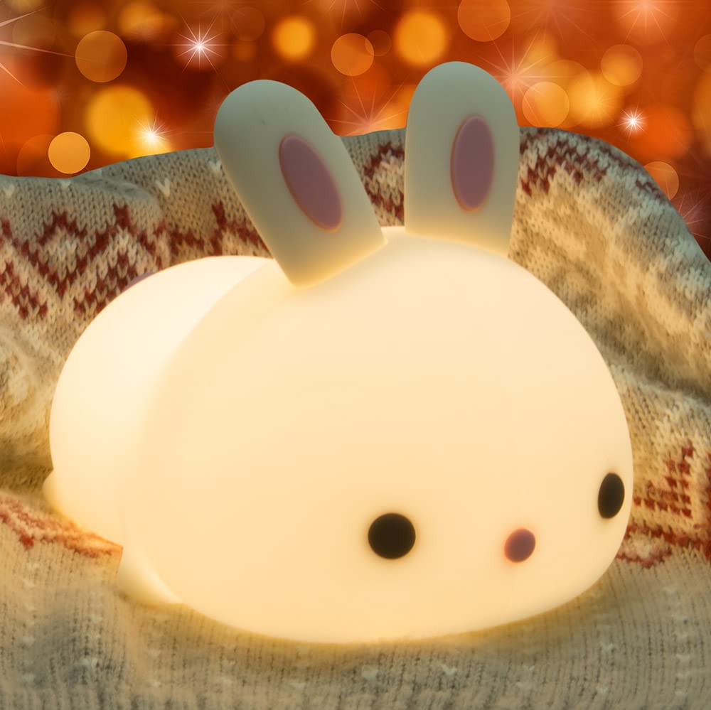 AULTRA Night Light for Kids - 16 Color USB Rechargeable Dog Lamp for Baby Nursery, Soft Silicone Night Light, 2 Brightness Level