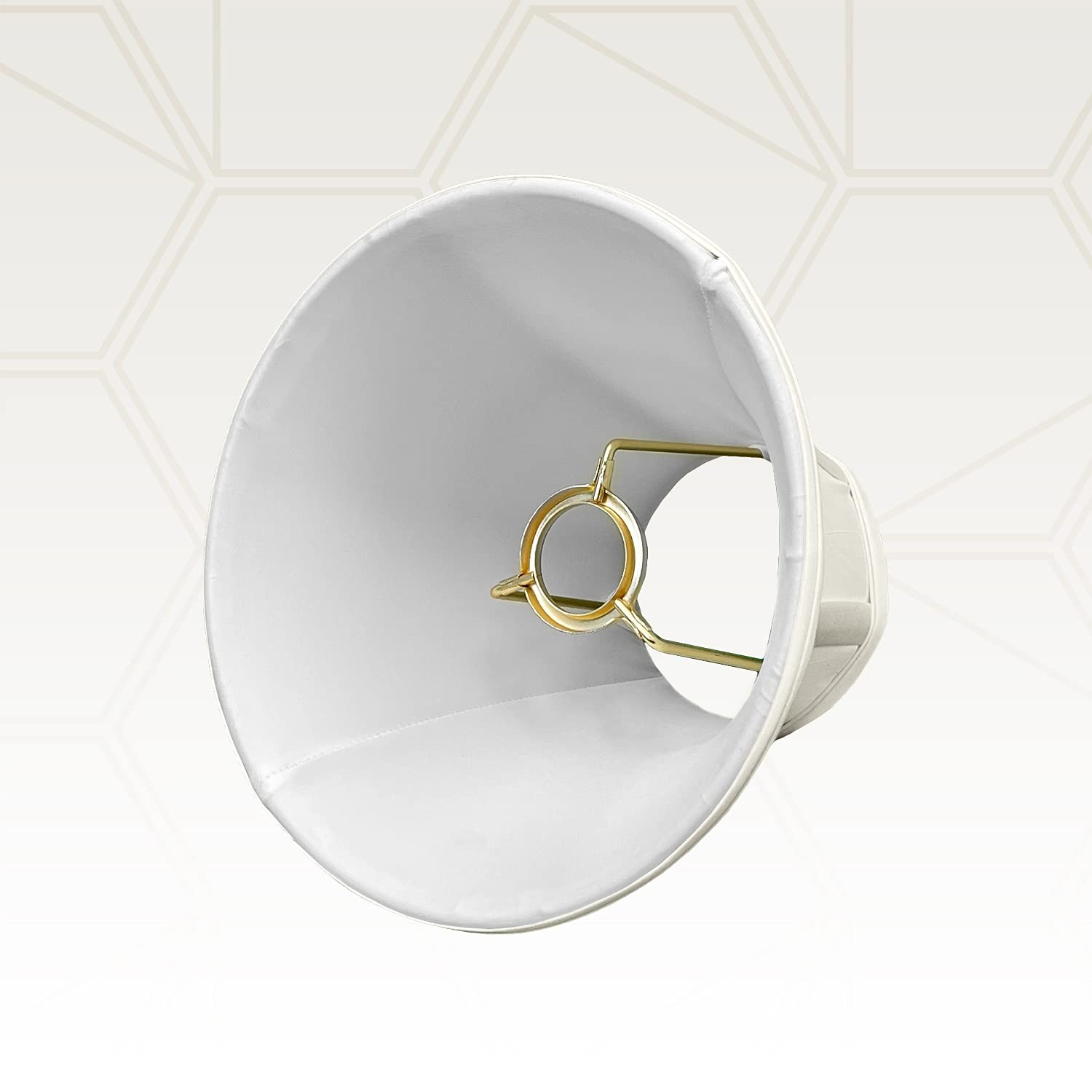 Royal Designs, Inc. True Bell Lamp Shade, Faux Silk, 4in x 8in x 6.5in, UNO Fitter, White, Model BS-704UT-8WH