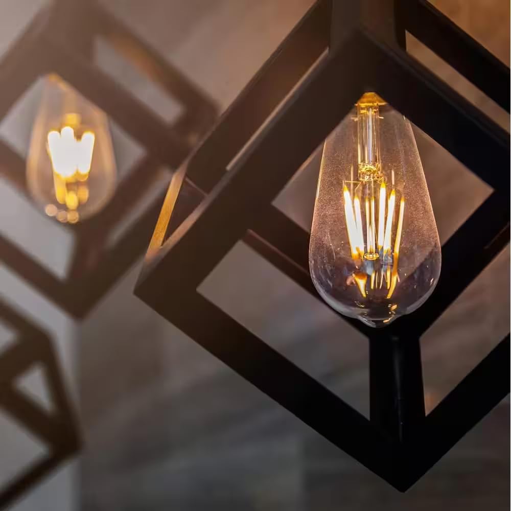 Feit Electric 60-Watt Equivalent St19 Dimmable Straight Filament Clear Glass E26 Vintage Edison Led Light Bulb, Soft White, 2700