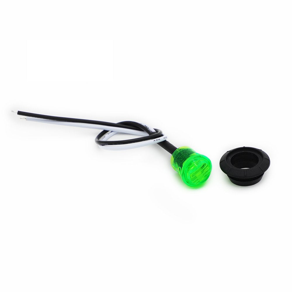 Madcatz Meerkatt Big Sets 3/4 Inch Mini Round 3 Led Side Marker Indicator Clearance Light Whitgrommets Truck Car Trailer Boat 12