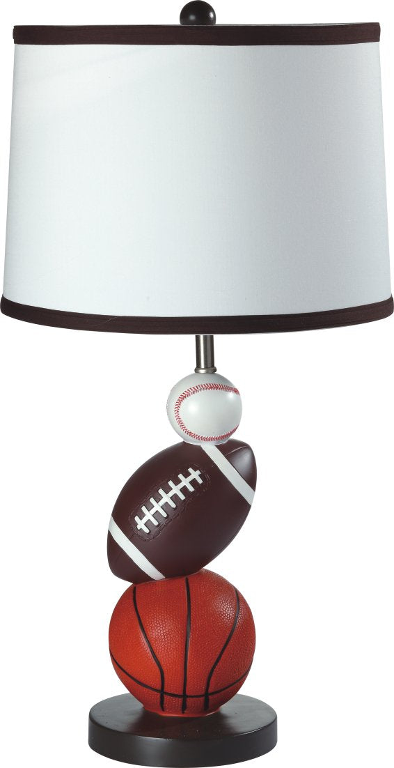 Sh Lighting Multi-Sports Table Desk Lamp - 24.5&quot; Tall Great For Sports Themed Rooms, Bedrooms Or Kids Rooms (Mixed Sports, 24.5&quot;H)