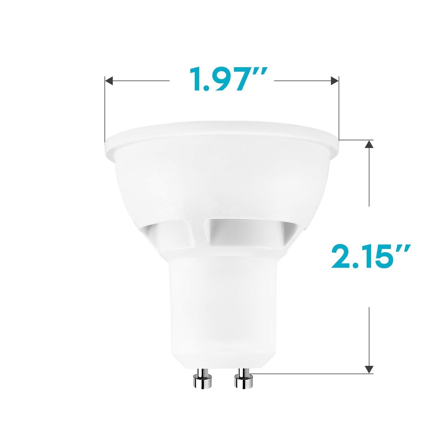 LUXRITE MR16 GU10 LED Bulbs Dimmable 50W Equivalent 3000K Soft White 500 Lumens 6 Pack