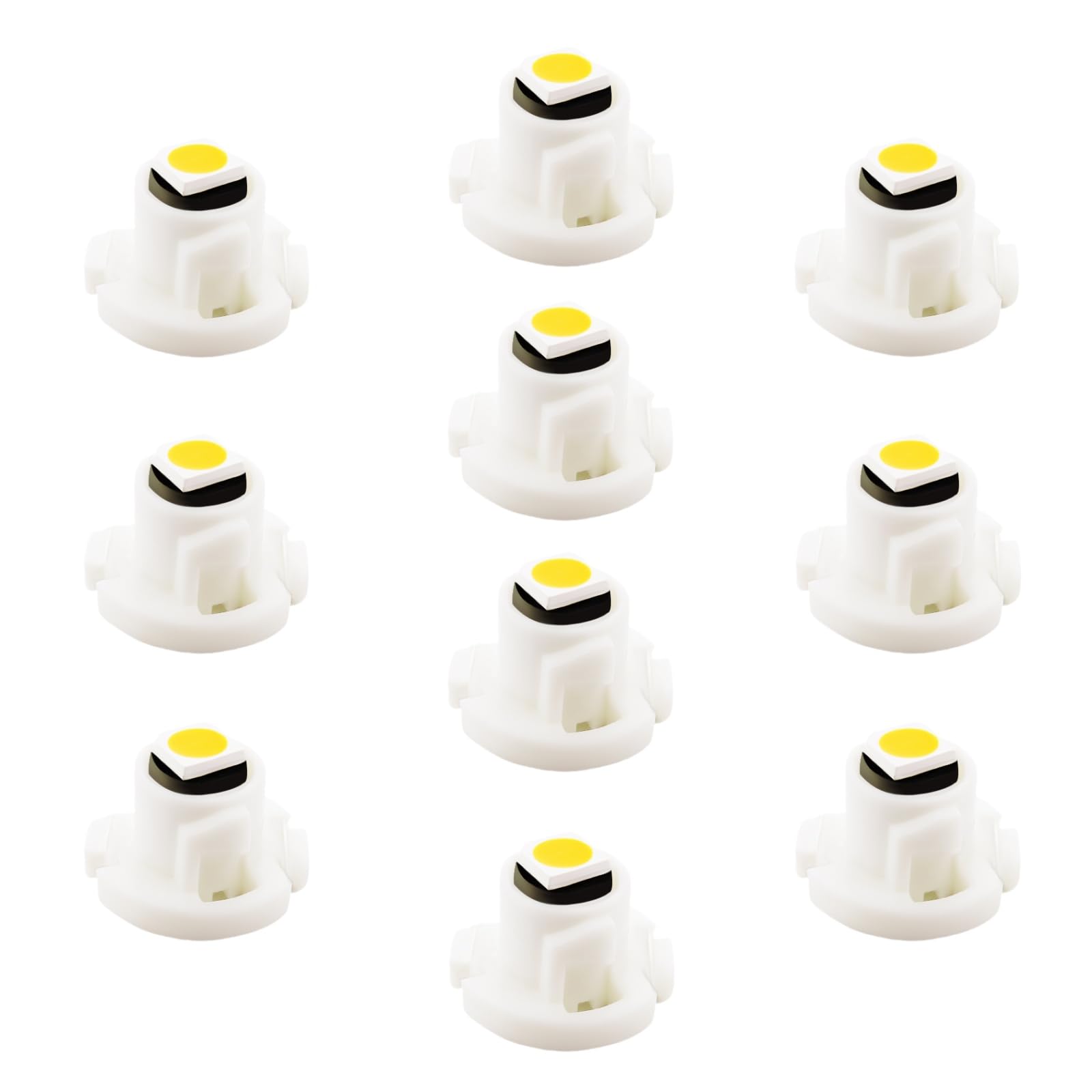 Wljh 10X Yellow T4.2 T4 Neo Wedge Led Bulb 3030 Chipest 10Mm Base Car Instrument Cluster Dashboard Gauge Hvac Ac Heater Climate 
