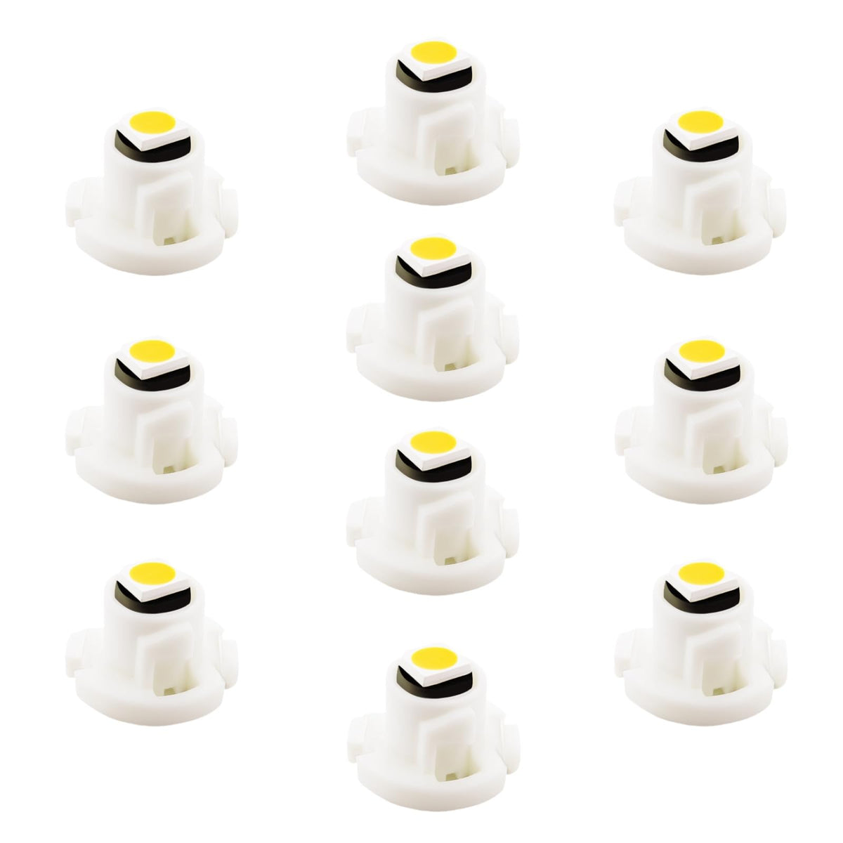 Wljh 10X Yellow T4.2 T4 Neo Wedge Led Bulb 3030 Chipest 10Mm Base Car Instrument Cluster Dashboard Gauge Hvac Ac Heater Climate 