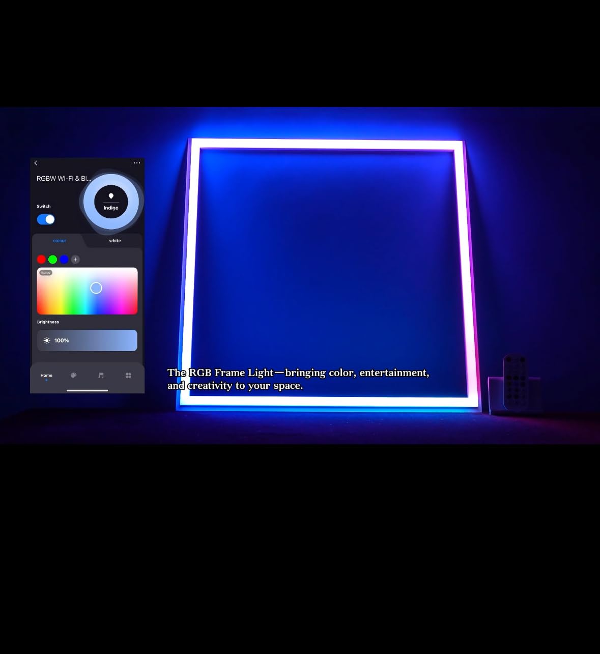 2X2 Ft Rgb Multicolor Edge-Lit Frame Led Panel Lights Remote & App Controlled 40W 4400Lm Color Changing Led Panel Light Smart 2.