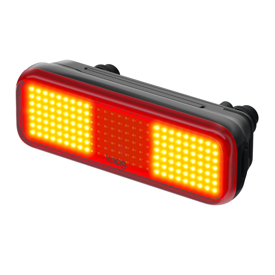 Knog Blinder Link Rear Bike Tail Light - 100 Lumen Rack Mount Rear Bike Light, 50 Hour Runtime, Low Battery Indicator, Fits 50-80Mm Racks - Powerful Bike Rear Light