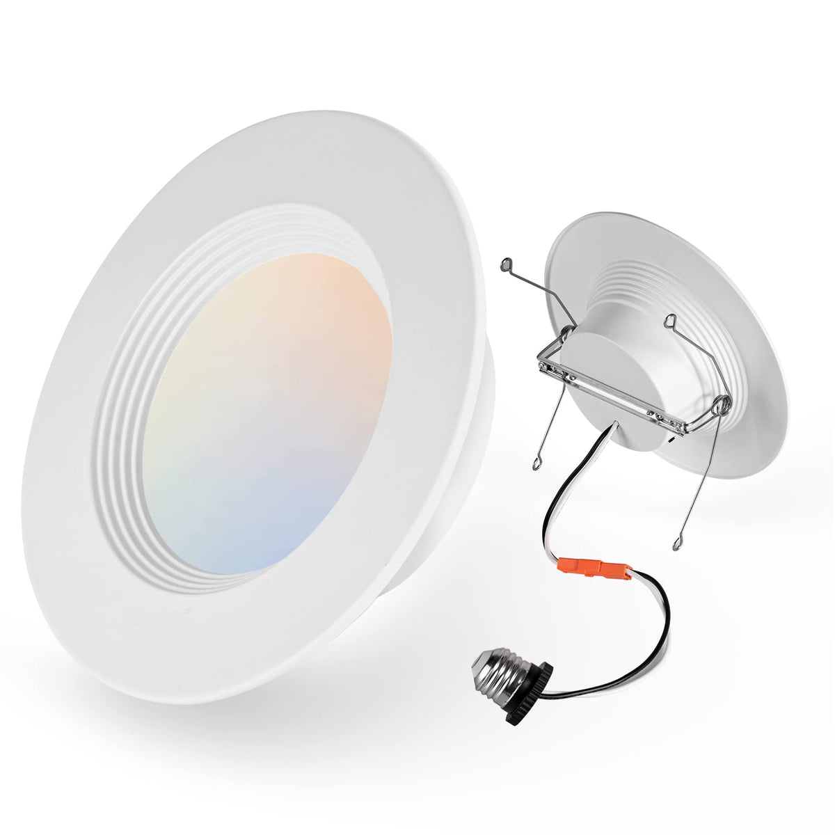 1 Pack 5/6 Inch LED Can Lights Retrofit Recessed Lighting, 5CCT 6 Inch Recessed Lights Selectable 2700K-6000K Dimmable, 12W=75W,