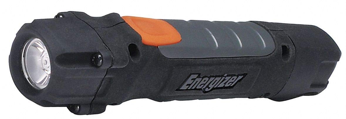 Energizer Hard Case Led Flashlight With 2 Aa Batteries - Durable, Bright, White Plastic Design