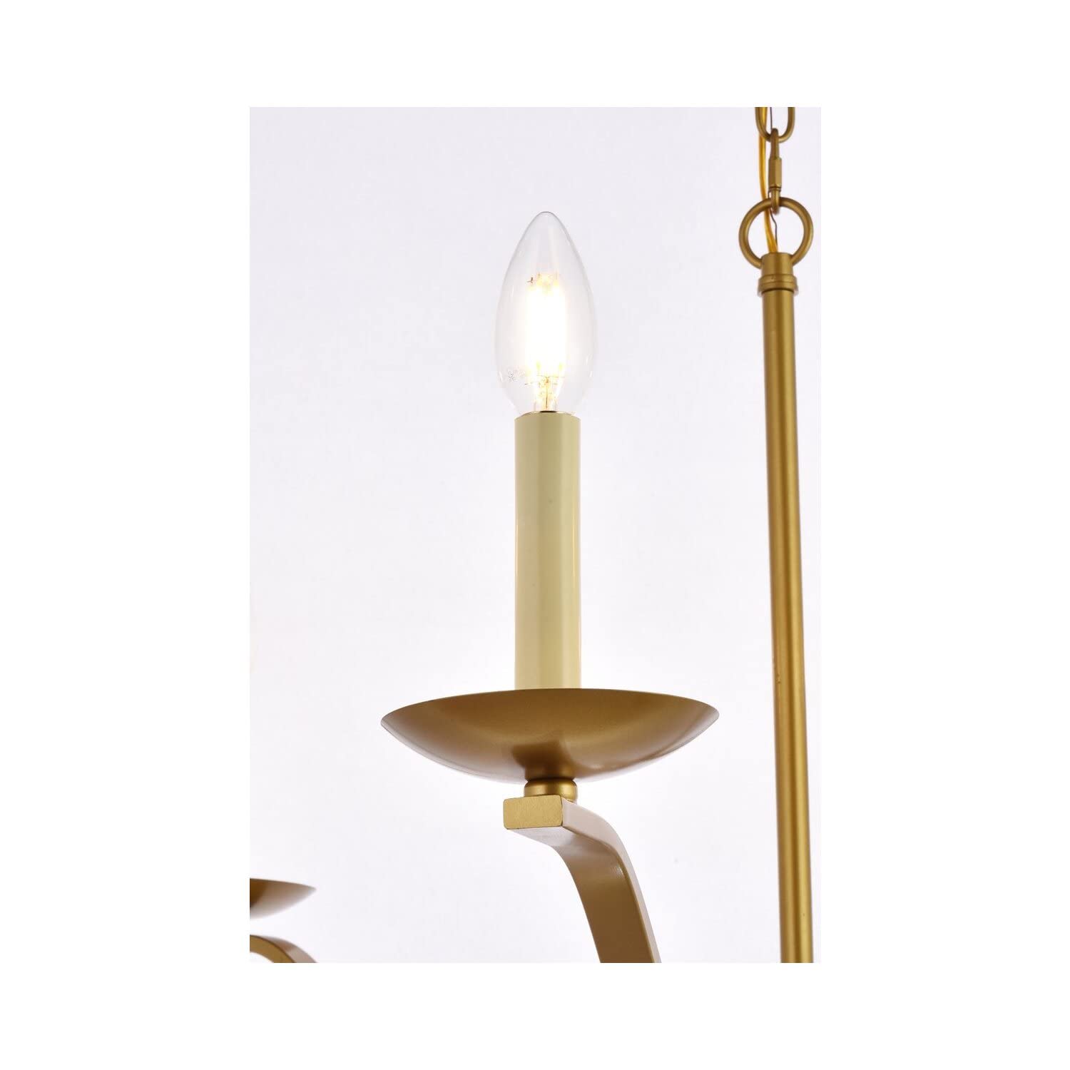 Living District Trey 6-Light Mid-Century Metal Pendant in Brass