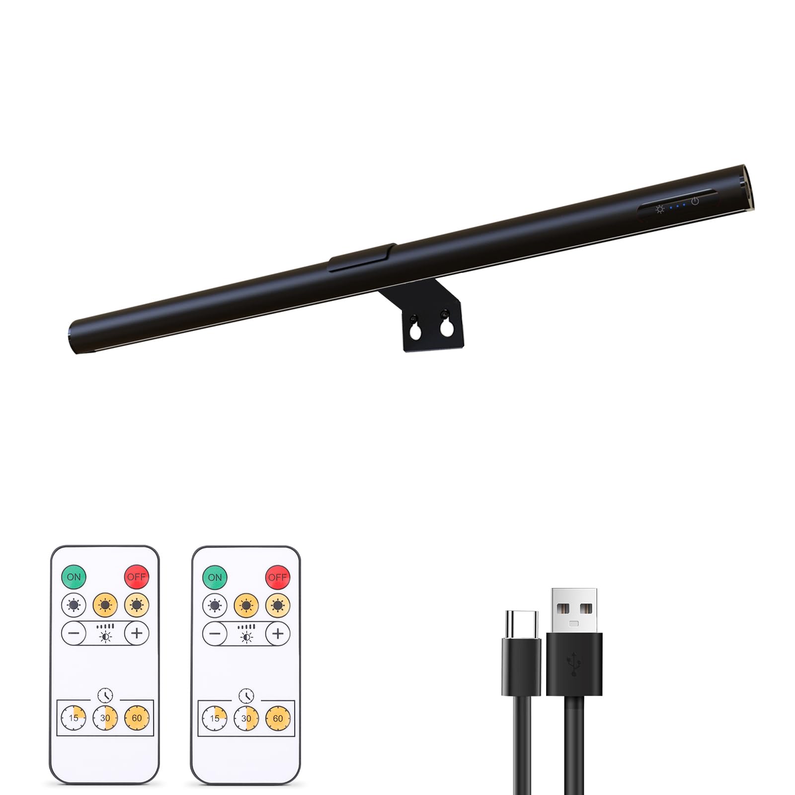 Eayoyae 19.7Inch Battery Operated Wireless Picture Light,Remote Control Painting Display Lights, Rechargeable Wall Lights With Three Modes And Power Display For Art Frame