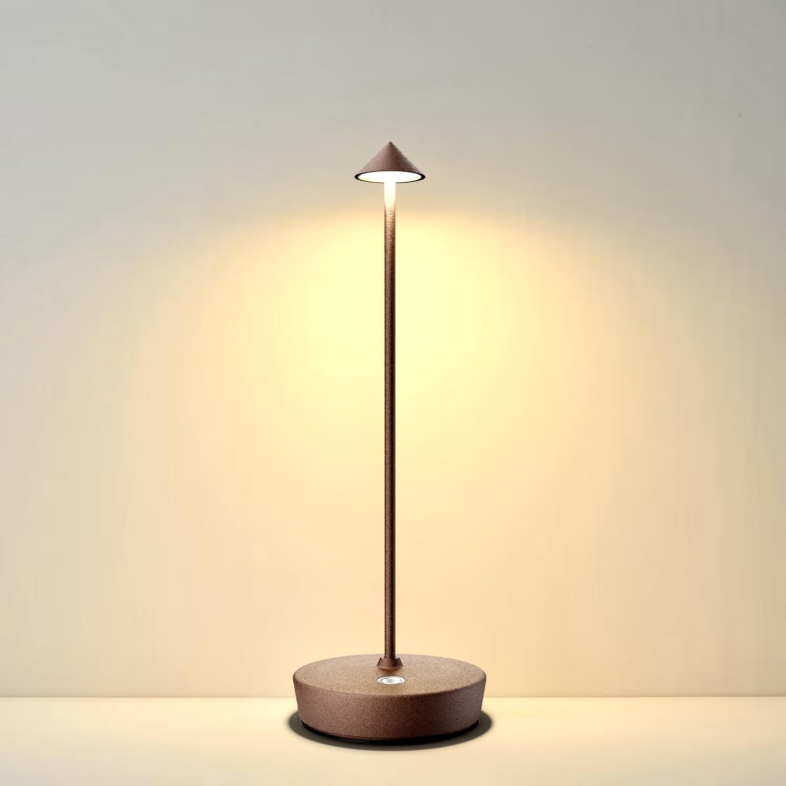 Tpczqj Rechargeable Cordless Table Lamp, 6000mAh LED Battery Operated Desk Lamp Touch 3 Color Stepless Dimming Portable Outdoor 