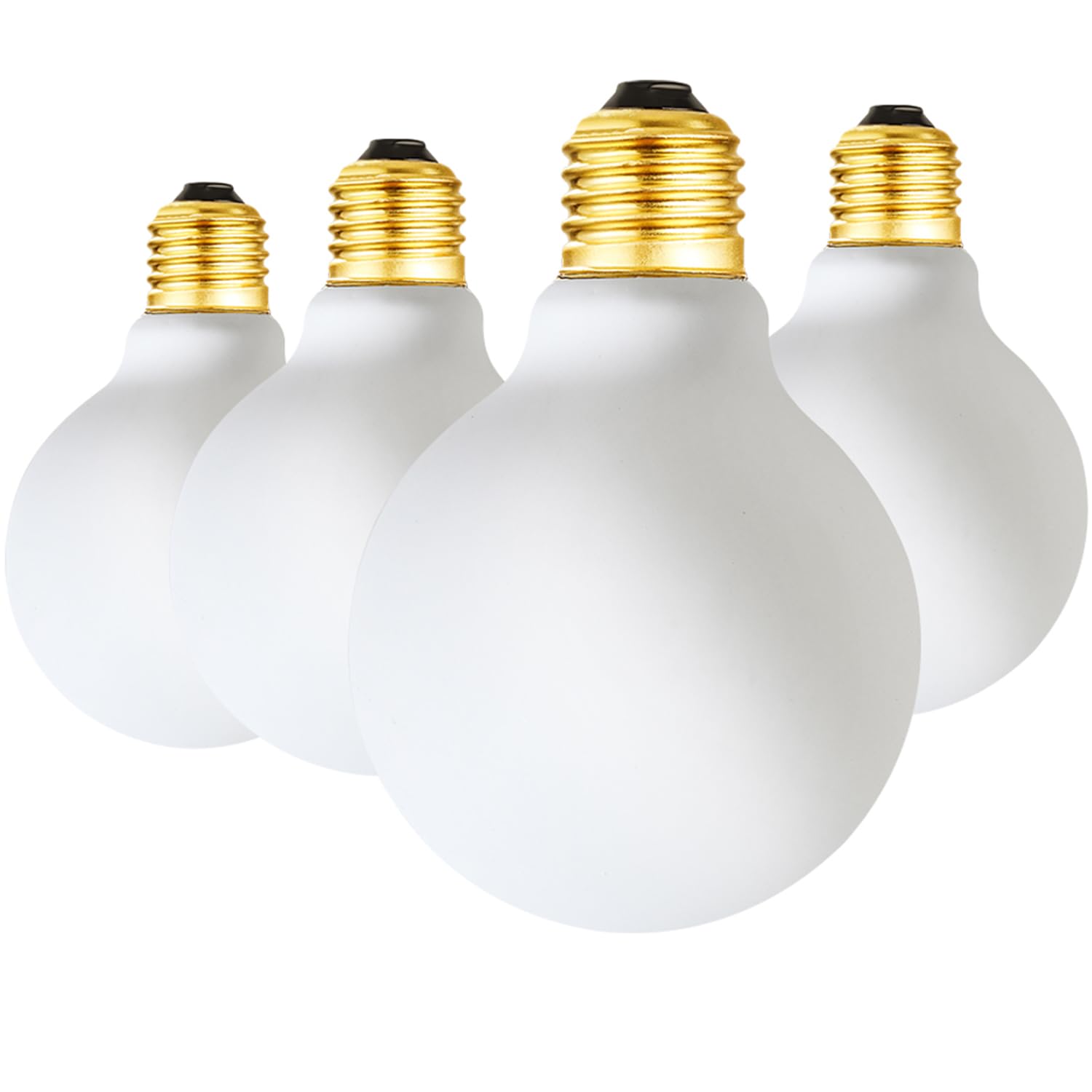 Leools E26 LED Light Bulb G25 Dimmable Flick-Free Matt White 8W Daylight 4000k CRI95 850LM  100W Equivalent Vintage LED Edison Globe Light Bulb E26 Standard Base  4 Pack