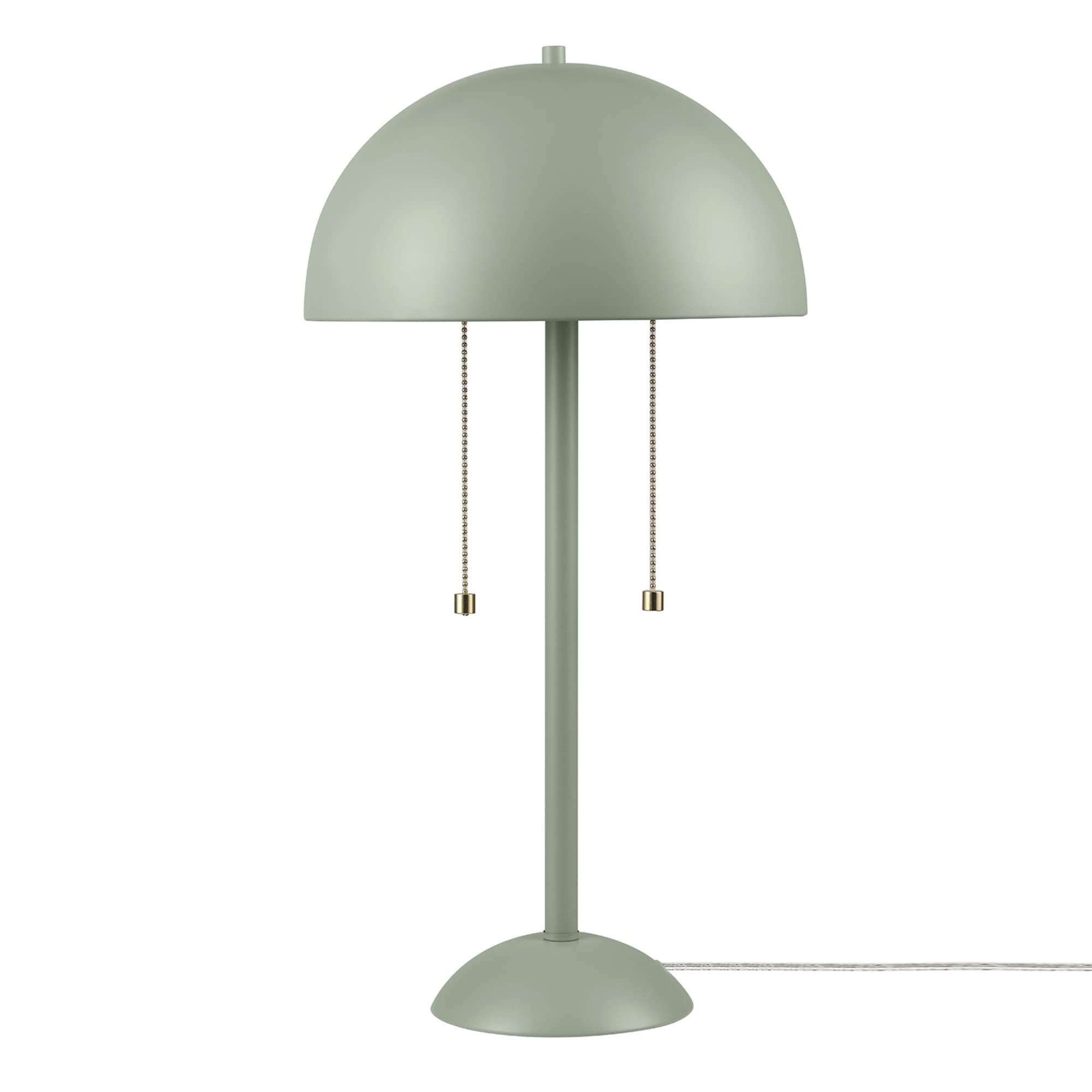 Globe Electric Novogratz x 65850 Haydel 21'' 2-Light Table Lamp, Sage Green, Double On/Off Pull Chain