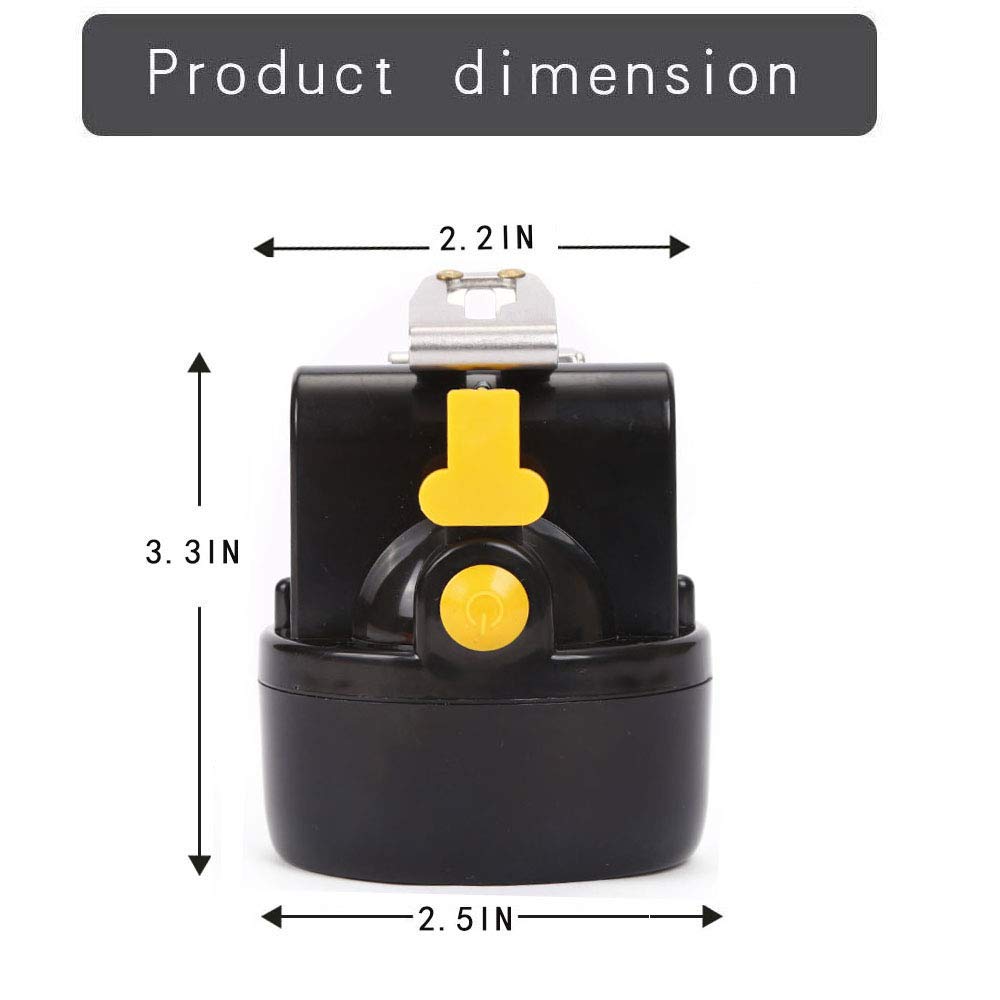 Yongkist Rechargeable LED Mining Headlight, Waterproof, Explosion Proof, Model YK-3.0Y, Yellow, Ideal for Hard Hat Use