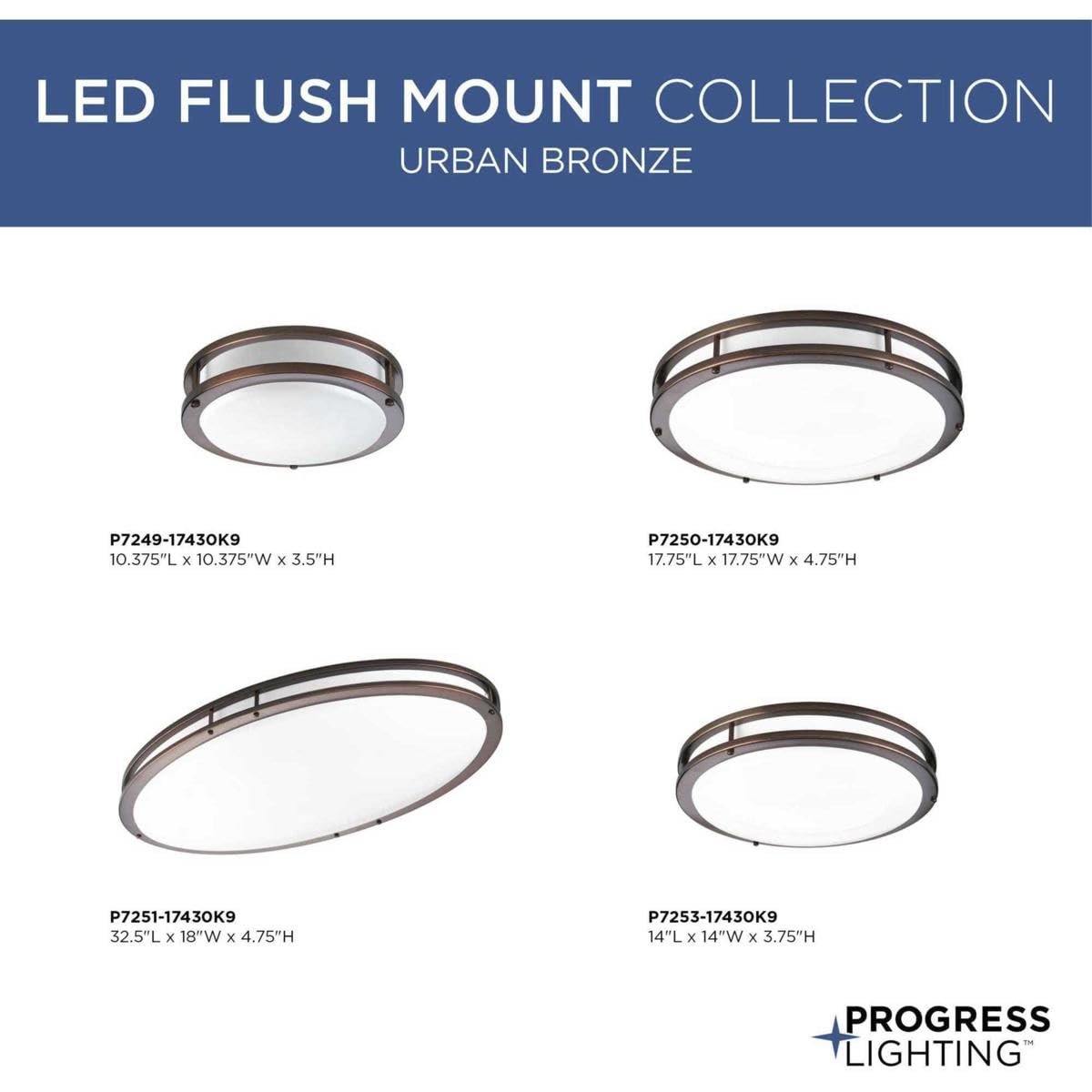 One-Light 17-3/4'' Led Flush Mount