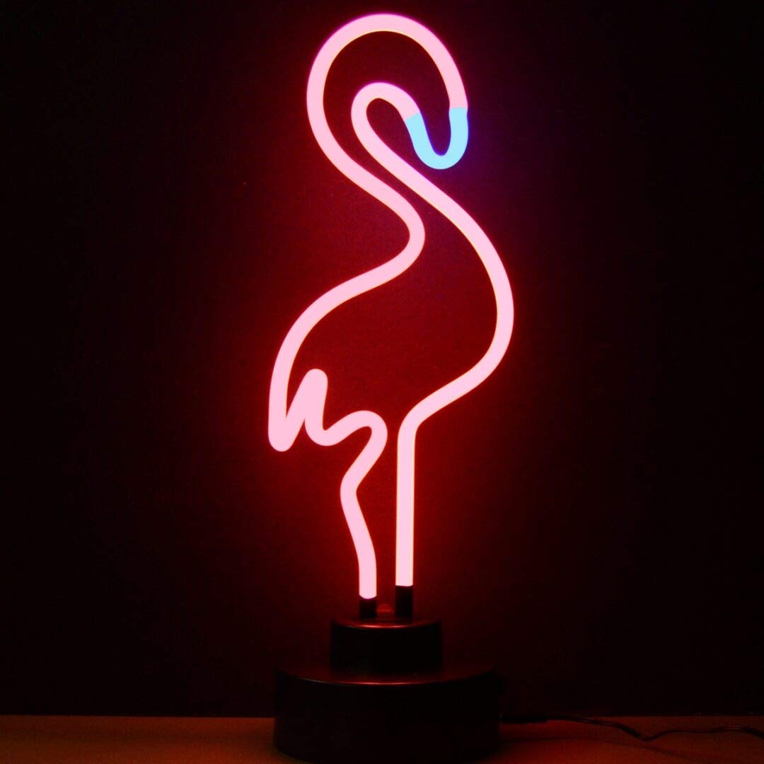 Neonetics Business Signs Flamingo Neon Sign Sculpture, Pink