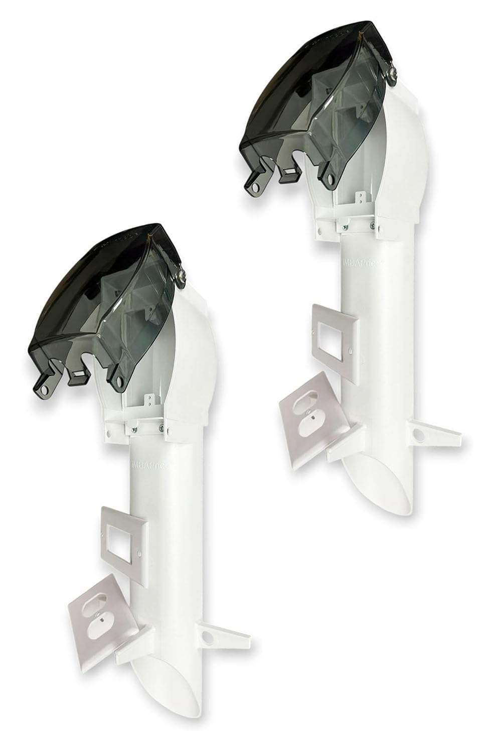 iMBAPrice GPD19W-2 White Landscape Lighting & Outlet Enclosure, 2-Pack - 19.5 Low-Profile Weather-Resistant Outdoor Garden Posts