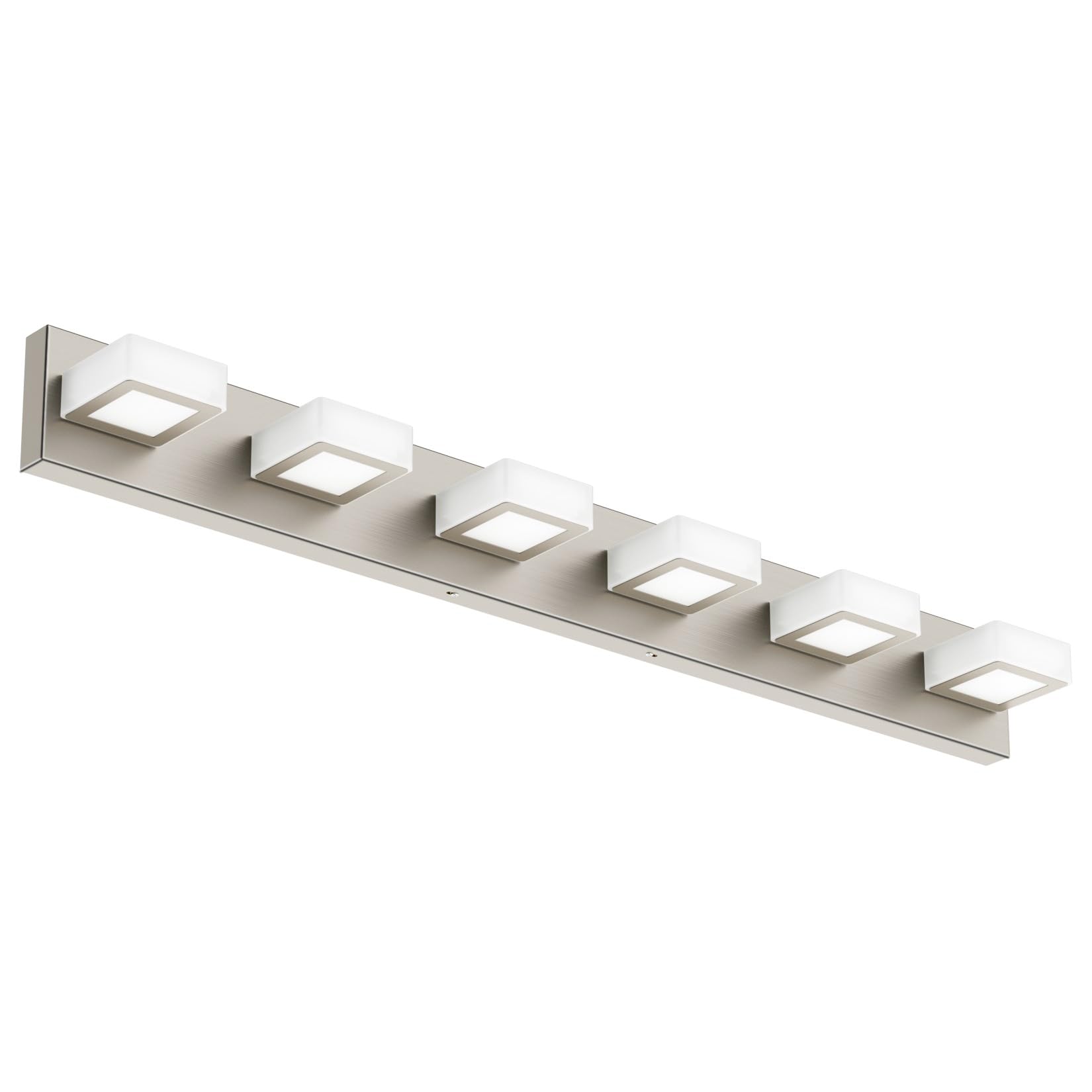 Ralbay 6-Light Bathroom Vanity Light, Brushed Nickel, Metal/Acrylic, 40.4 inch, Model 8590