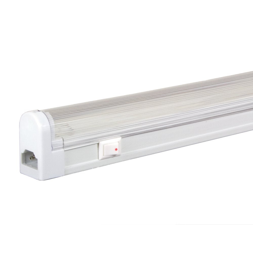 Jesco Lighting SG4-16SW/41-W Sleek Plus Classic Grounded 16-Watt T4 Light Fixture, 4100K Color, White Finish, with Switch