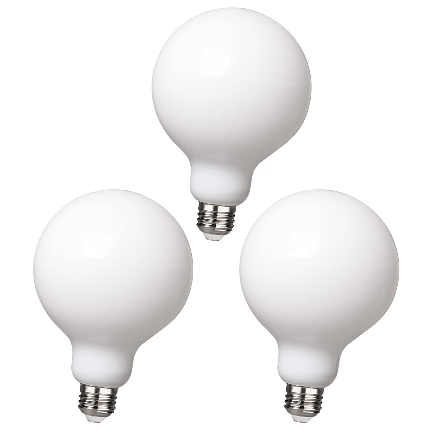 3Pack G30 Led Globe Light Bulbs 2700K Soft Light, 5.5W Decorative Globe Light Bulbs,E26 Base Led Bulbs, Cri>90 Perfect Use For D