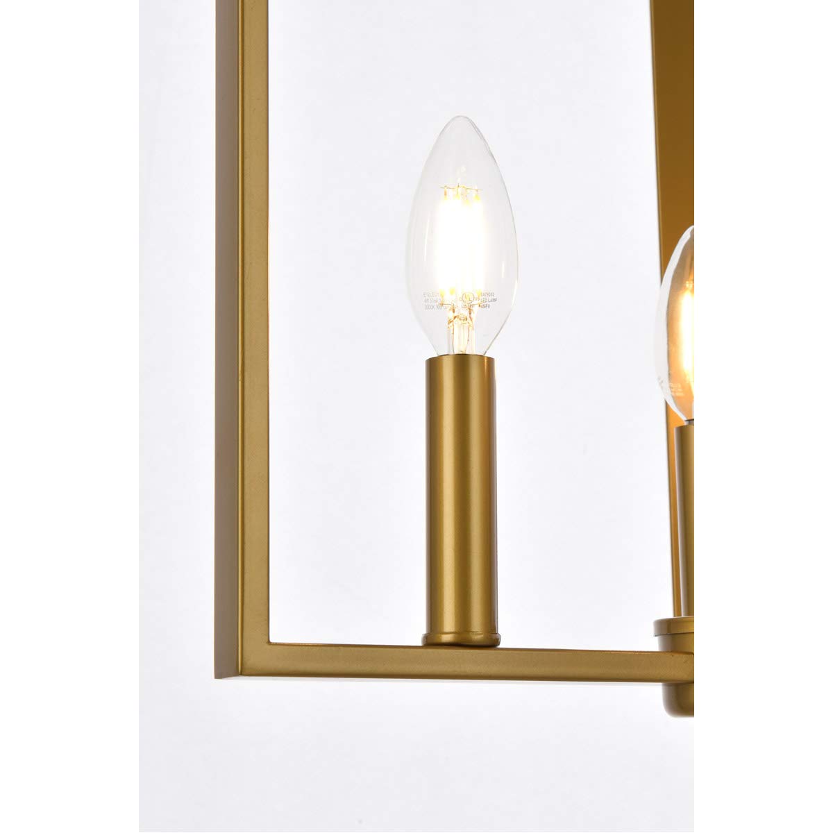 Elegant Lighting Living District Vino 3-Light Mid-Century Metal Pendant in Brass