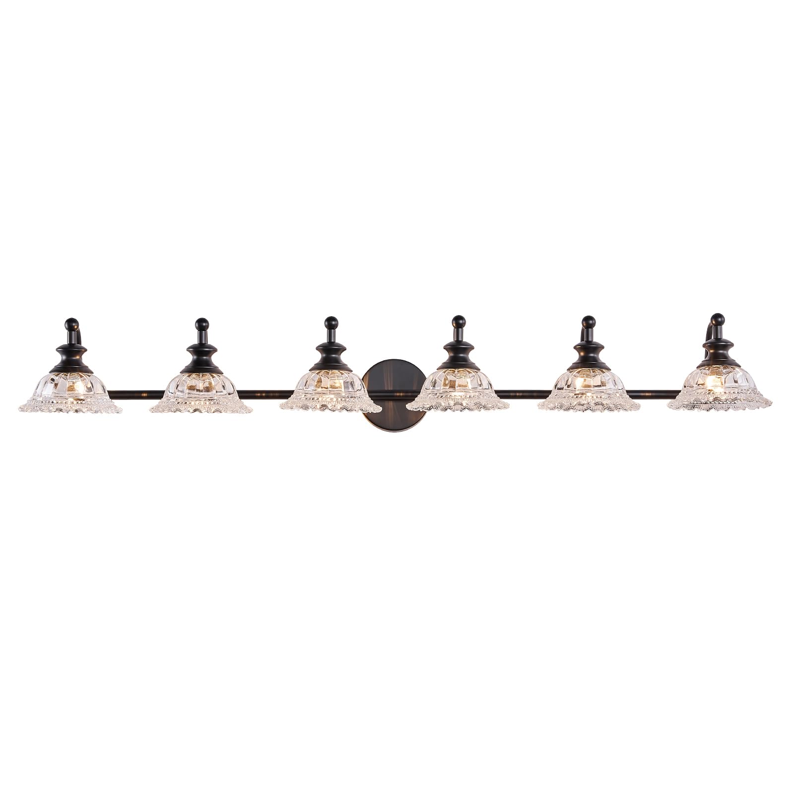 Xiedun 45'' Bathroom Light 6 Light Black Vanity Light Farmhouse Vanity Lights Vanity Lighting Fixtures (Exclude G9 Bulb)