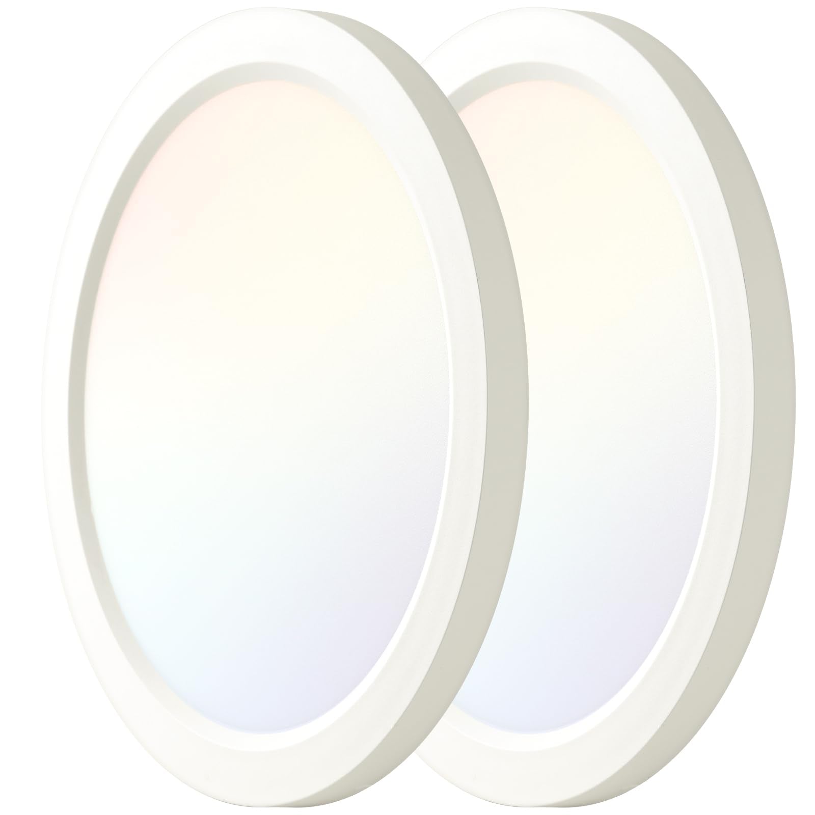 Wembanma Premium 9 Inch Flush Mount Ceiling Light, 2700K/3000K/3500K/4000K/5000K Selectable, 18W 1800LM LED Round Flat Panel Lig