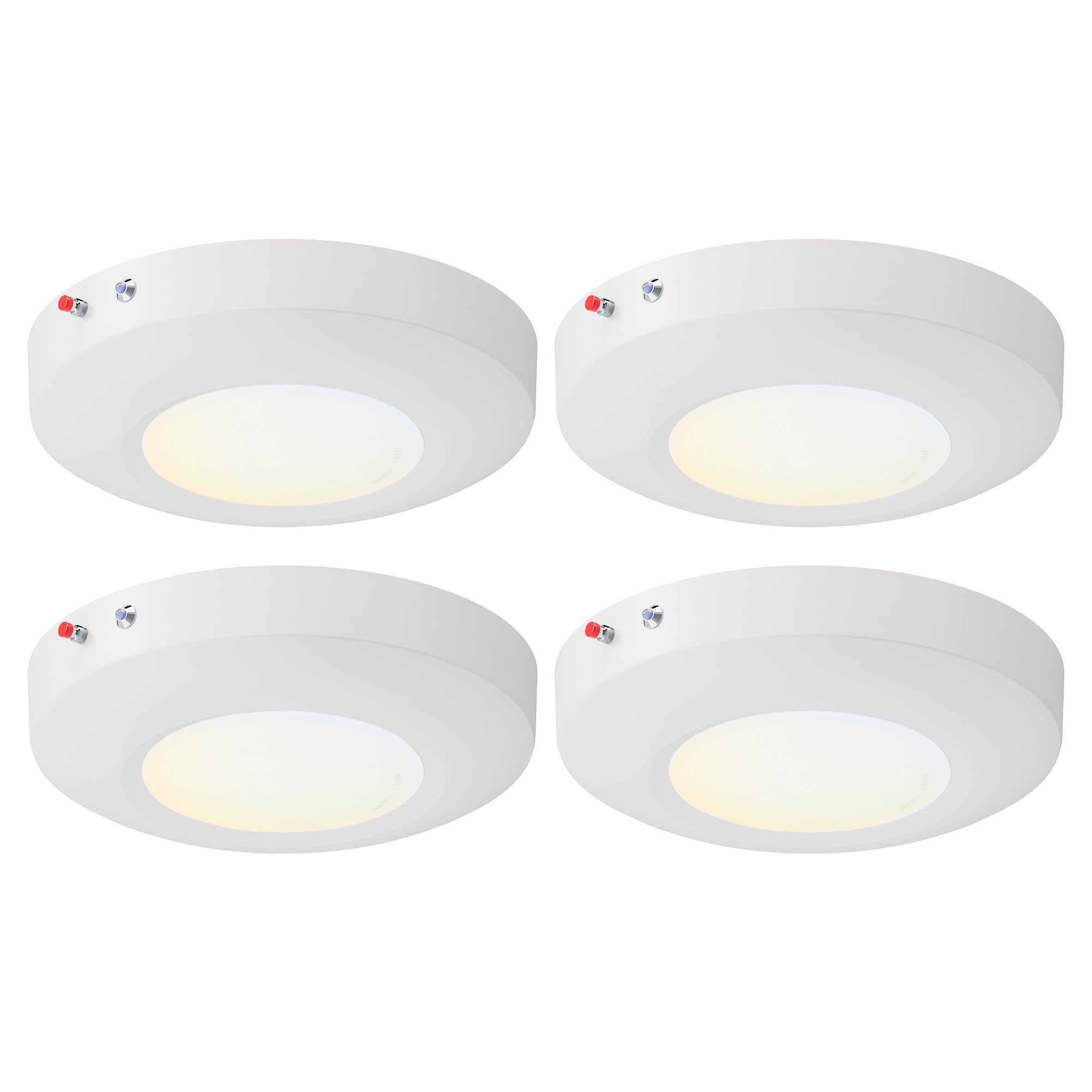 Jullison 6 Inch Led Emergency Disk Light Kit With Battery Backup, Ceiling Mount Emergency Lights, Dimmable, 120-277V, 15W, 1000L