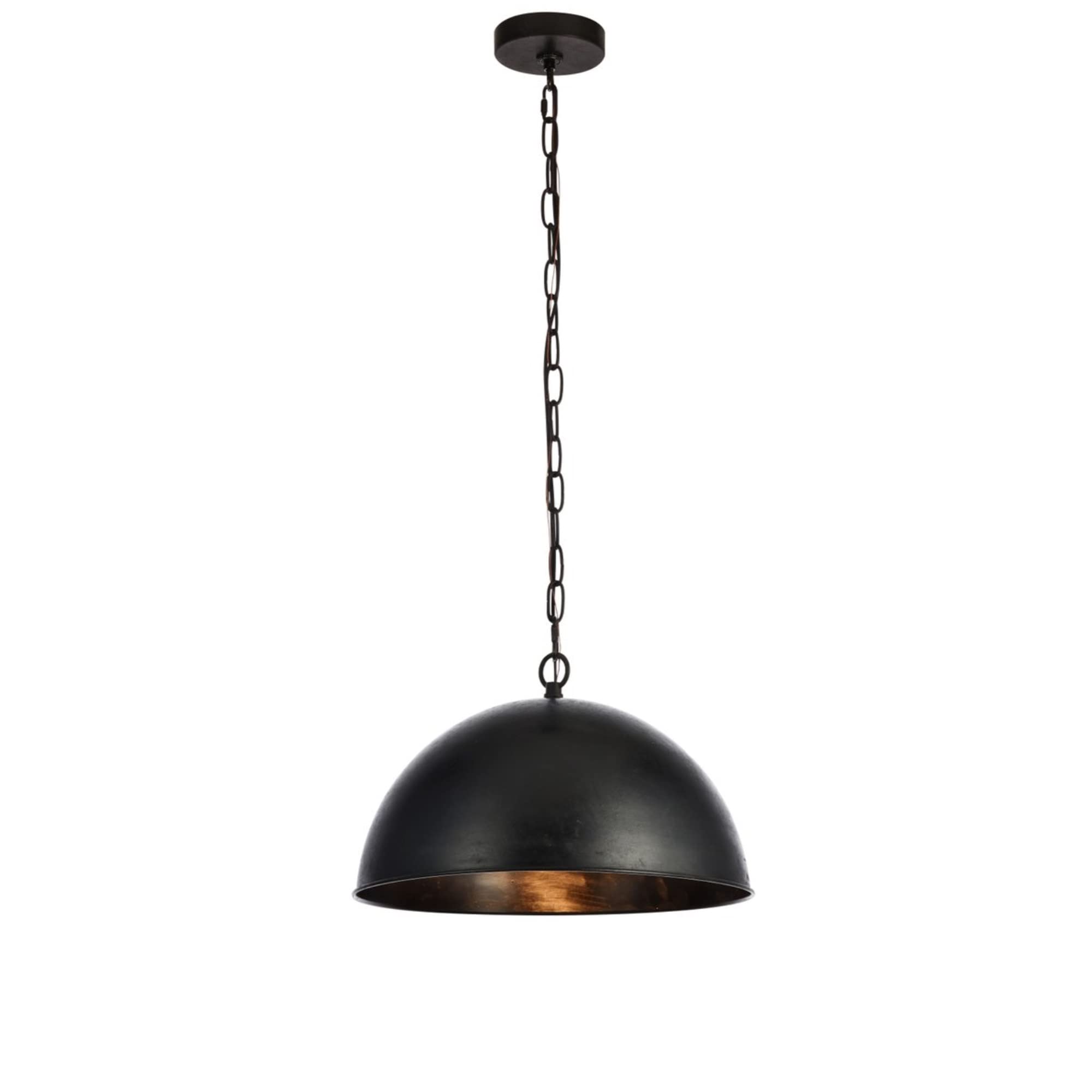 Elegant Lighting LD6013D15 Merce Single Light 15&quot; Wide Pendant with an Aluminum, Vintage Black