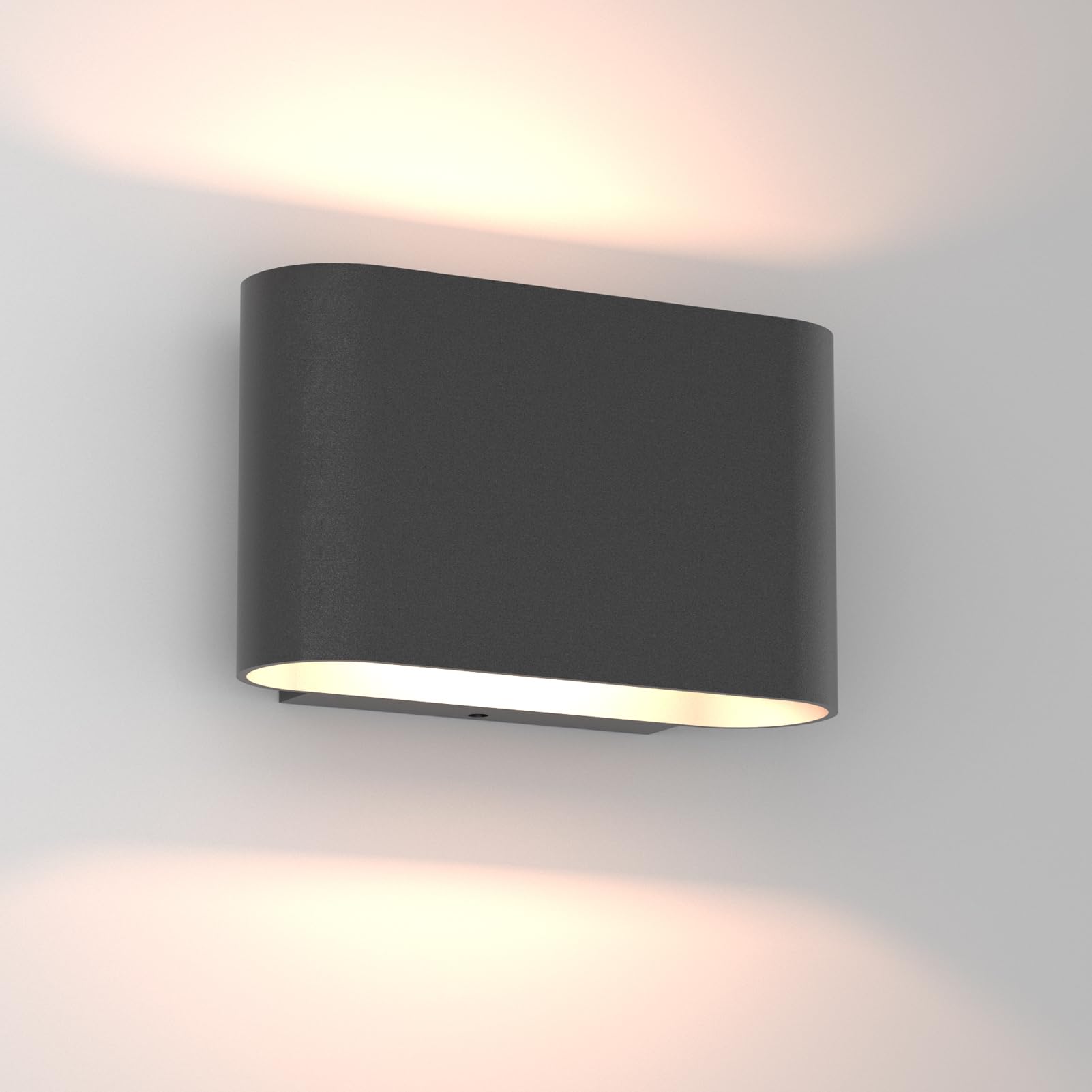 Aipsun Black LED Wall Sconce, Modern Hardwired Indoor Light, Up and Down Mount, 1 Pack, G9 Bulbs, 3000K Warm White, Model HW620