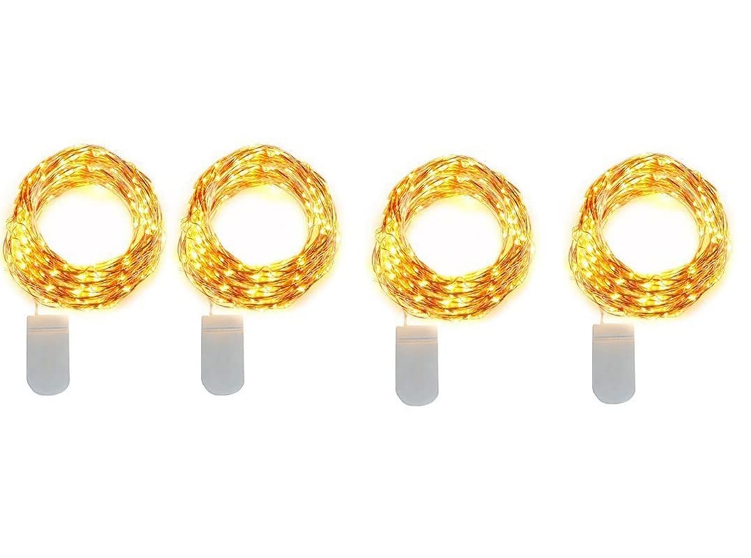 Beliky 30 LED 3m Battery Powered Decoration Starry String Lights Operated by 2xCR2032 with Large Beads Copper Wire for DIY - Pac