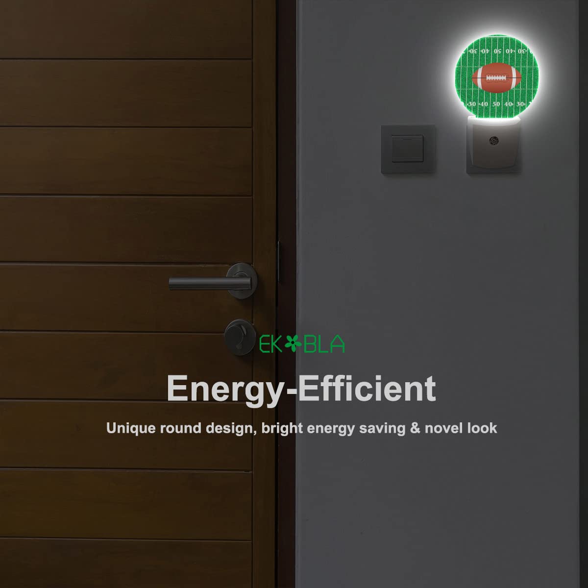 Ekobla Night Light Fall Leaves Autumn Night Lights Plug Into Wall For Girls Boys Room, Gifts For Women, Round Lamp Home Led Wall