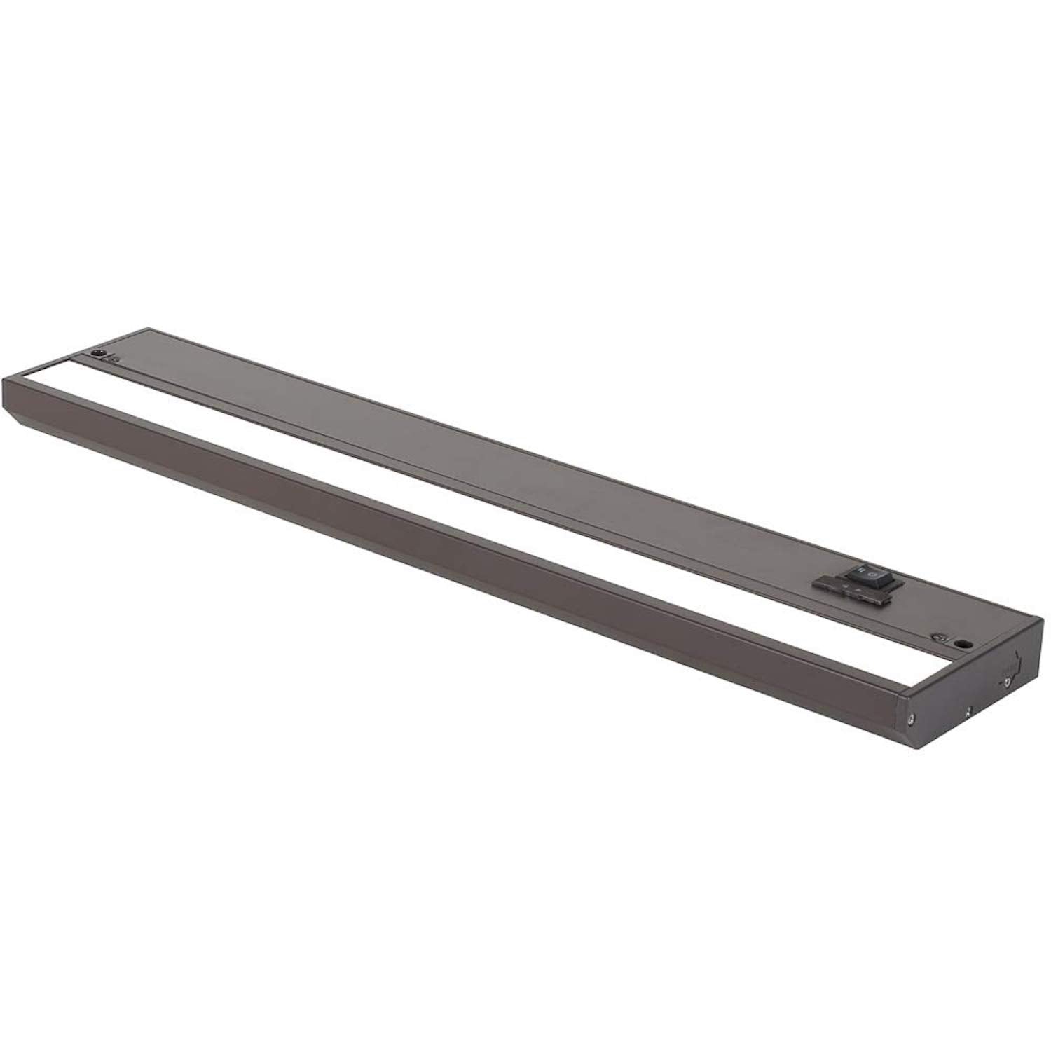 Led Under Cabinet Lighting Hardwired - Linkable Undercabinet Lights For Kitchen - 3Cct 18 Inch Bronze Finish - Undercounter Dimmable Plug In Light Or Hard Wired - Under Counter Fixture Direct Wire